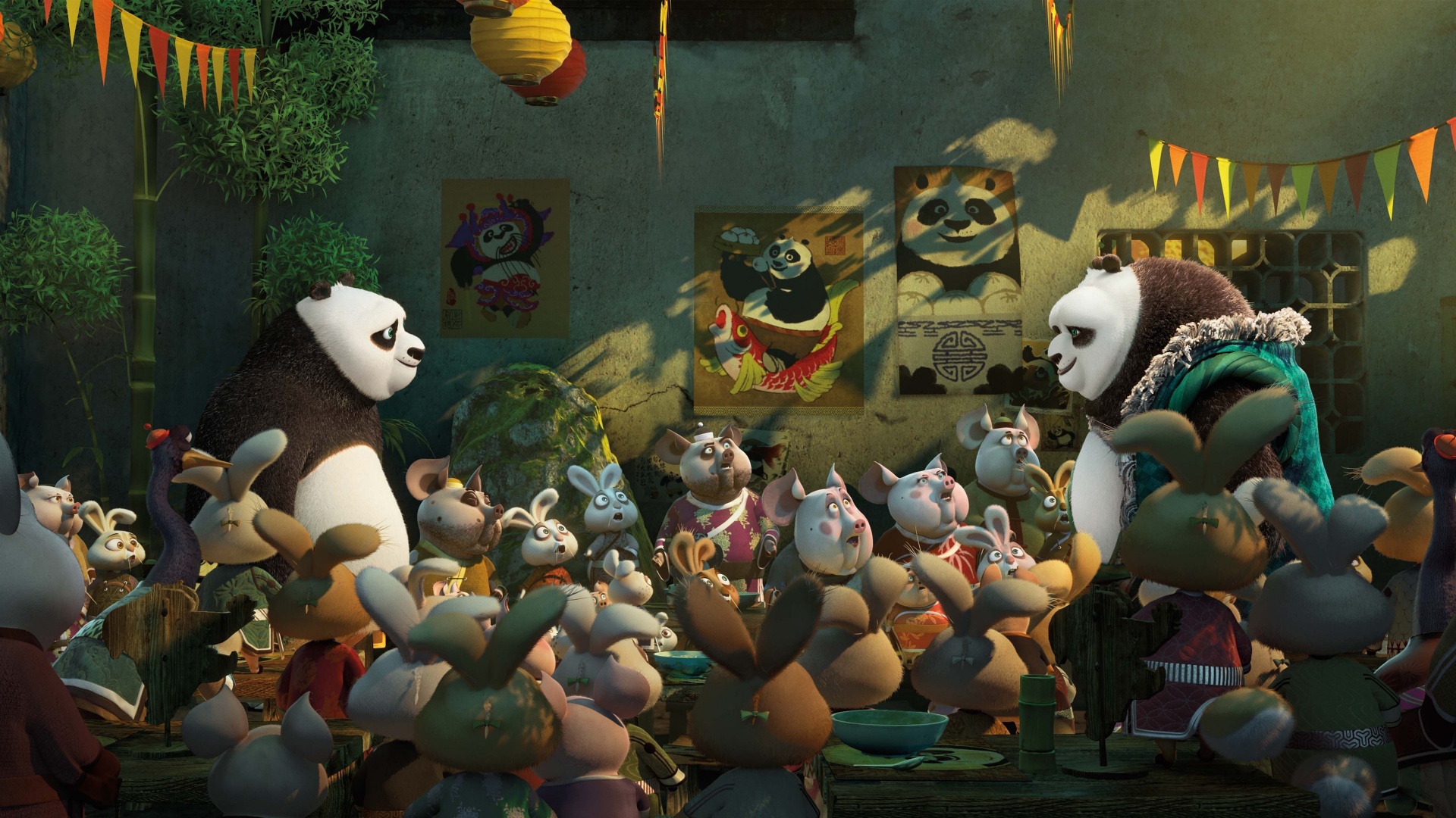 General 1920x1080 Kung Fu Panda panda animals CGI movies Anthro