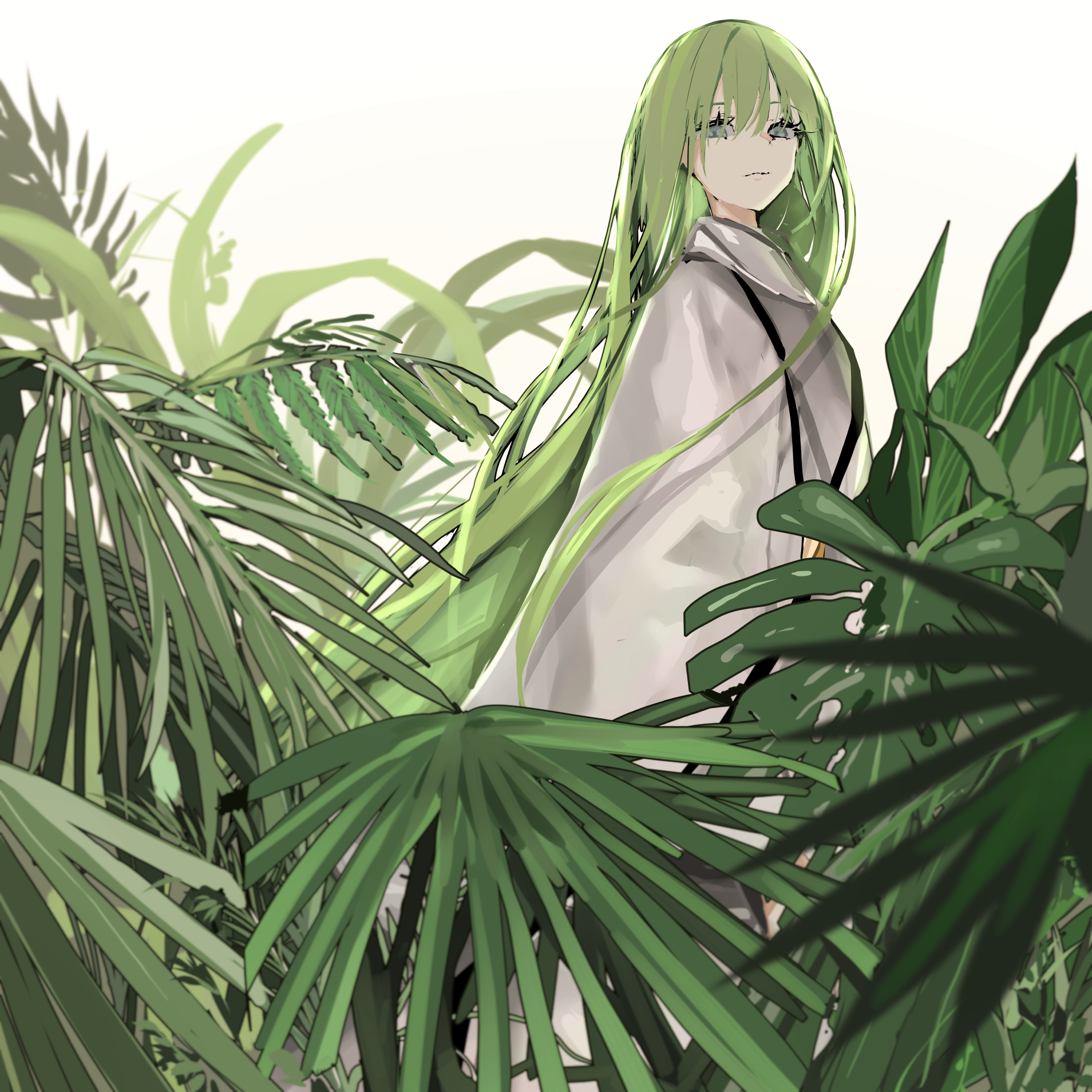 Anime 1908x1908 ɴᴀʀᴜᴇ anime Enkidu (FGO) Fate/Grand Order green hair long hair