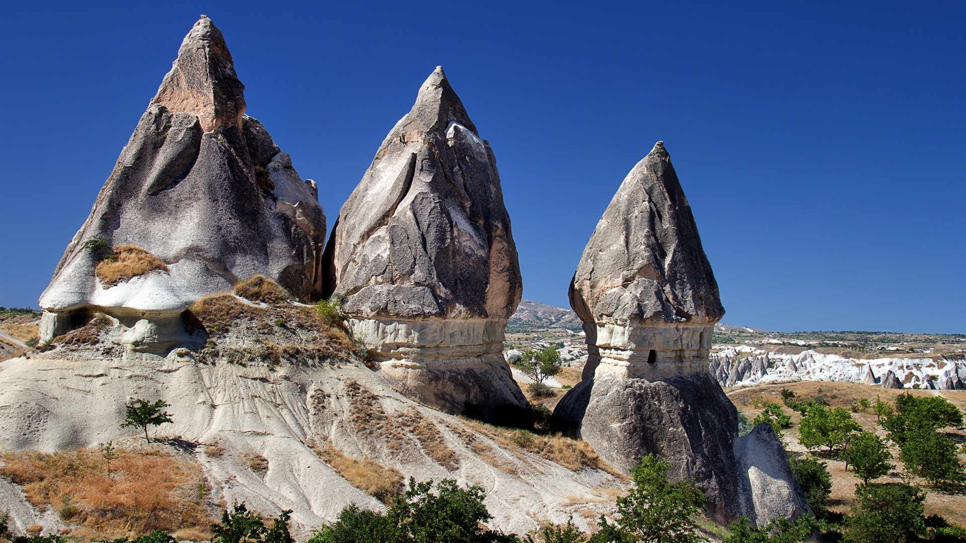 General 1920x1080 Turkey Cappadocia rocks nature sky blue clear sky sky plants landscape daylight Göreme