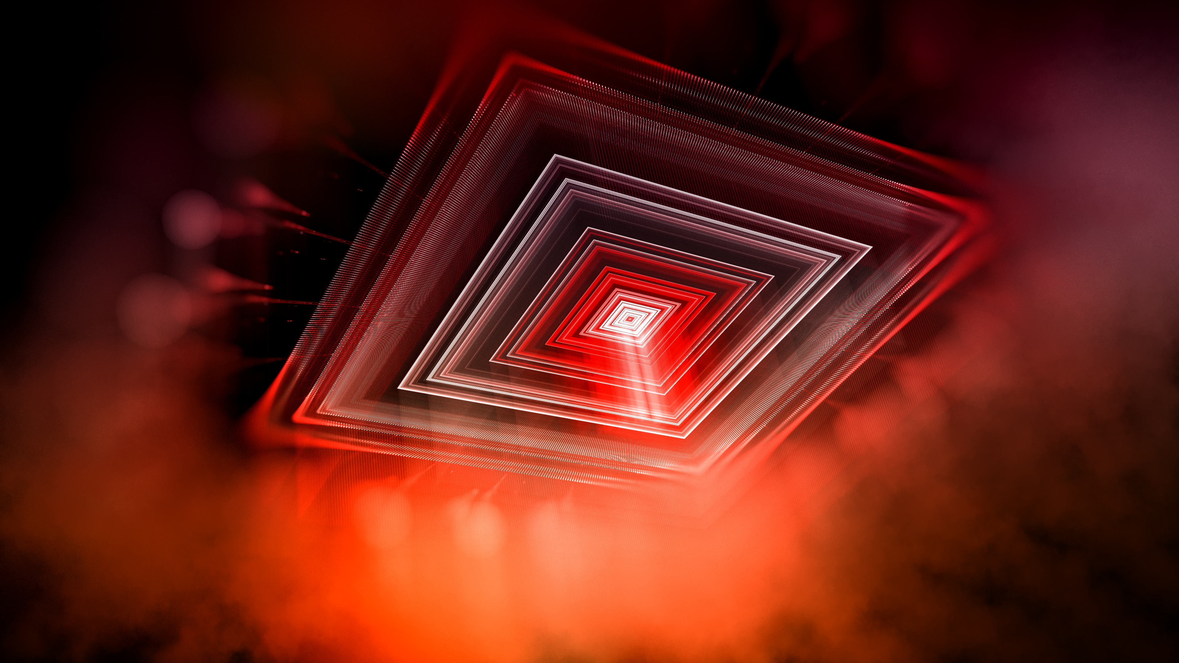 General 3840x2160 abstract square smoke red