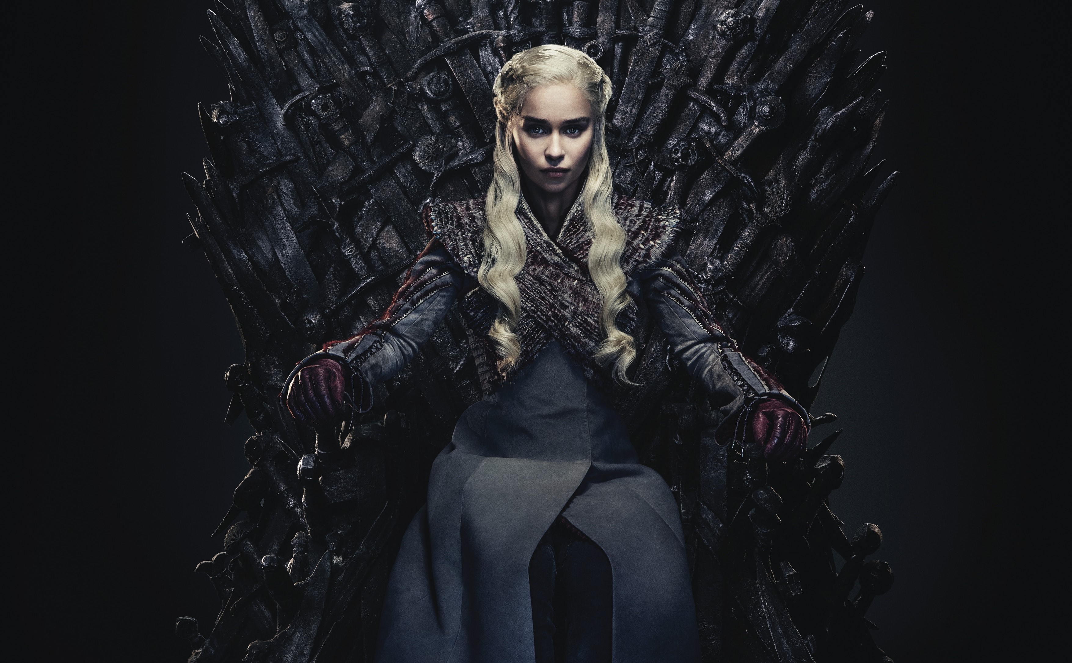 People 3510x2171 Daenerys Targaryen Emilia Clarke Game of Thrones women fantasy girl TV series blonde Iron Throne