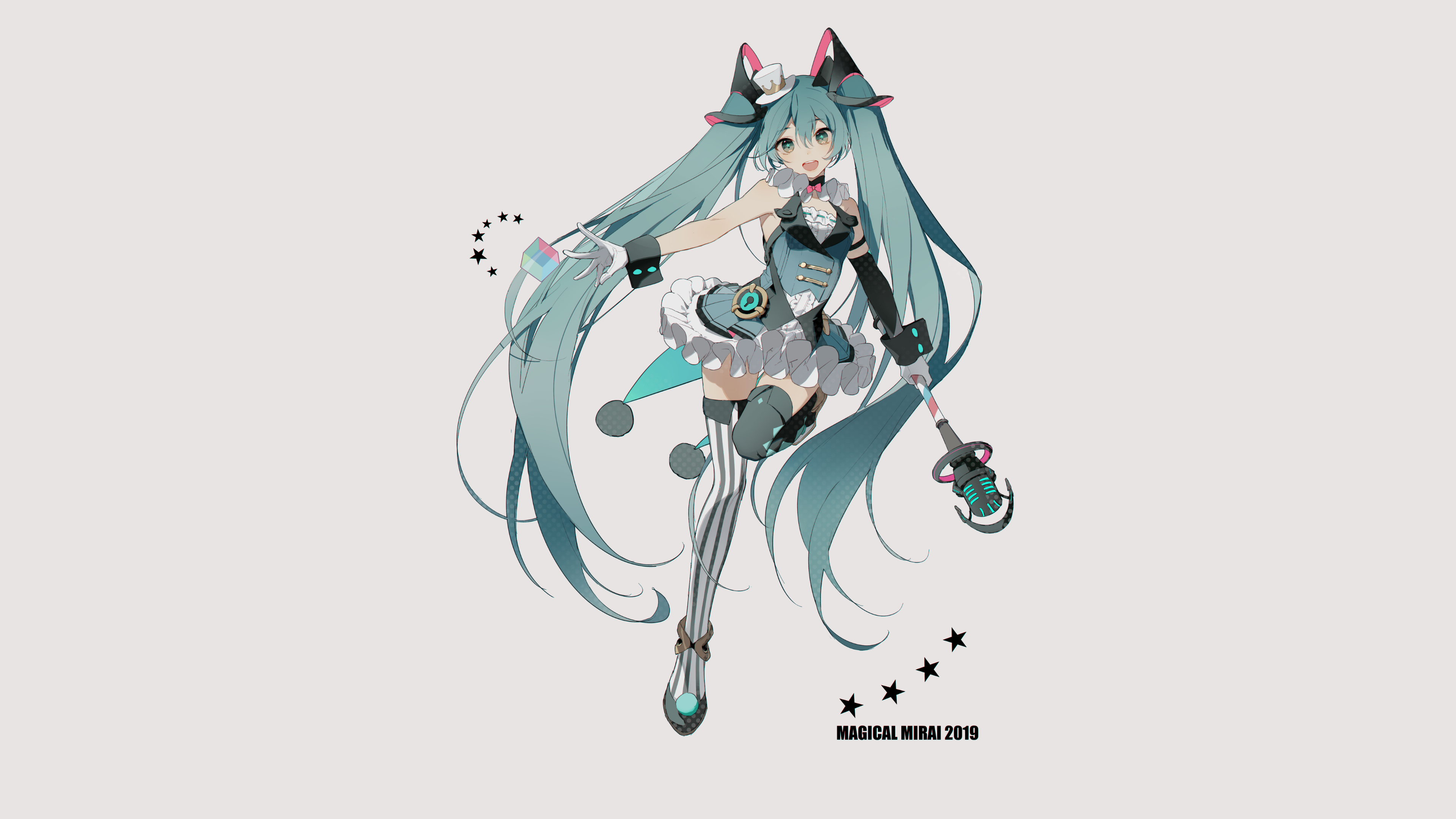 Anime 3840x2160 anime anime girls simple background Vocaloid Hatsune Miku