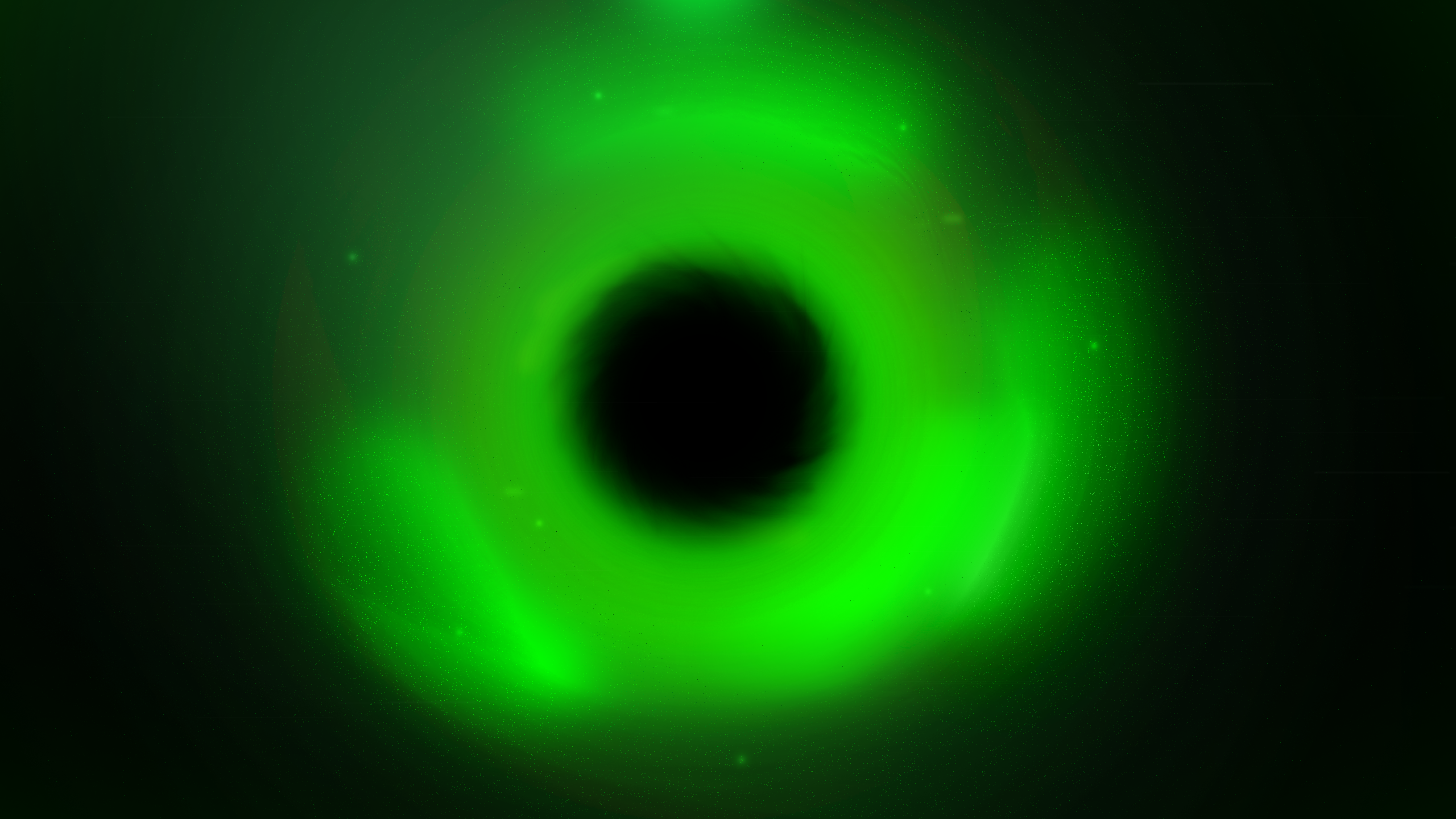 General 2560x1440 black holes digital art green
