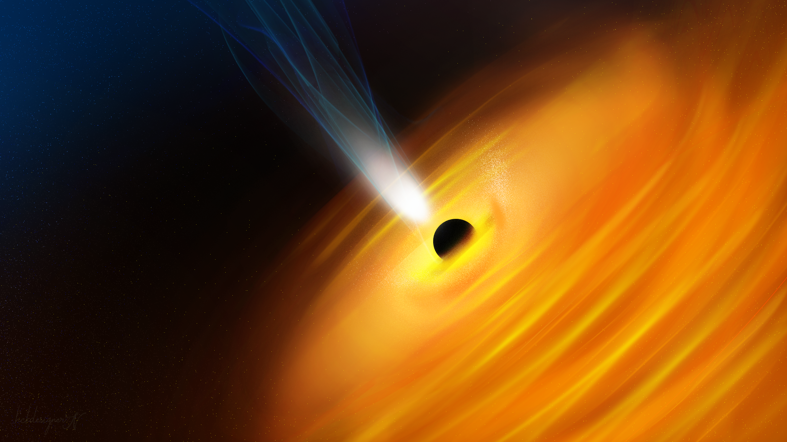 General 2560x1440 black holes digital art supermassive black hole