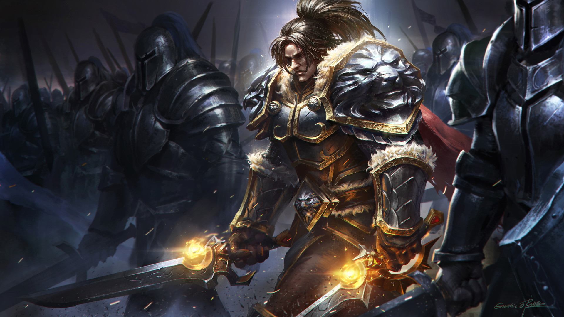 General 1920x1080 artwork Blizzard Entertainment video games Warcraft World of Warcraft King Varian Wrynn army armor ponytail men video game characters