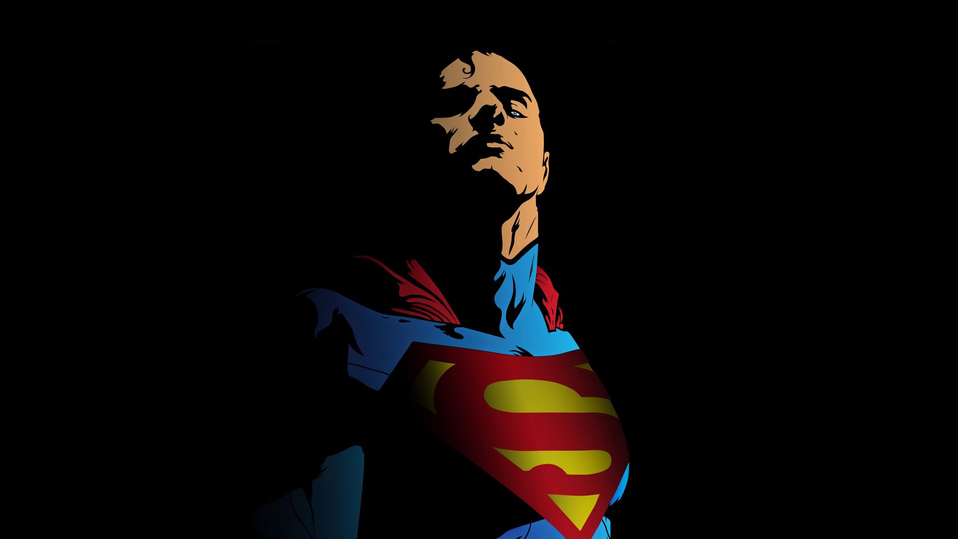 General 1920x1080 Superman superhero DC Universe DC Comics artwork simple background black background