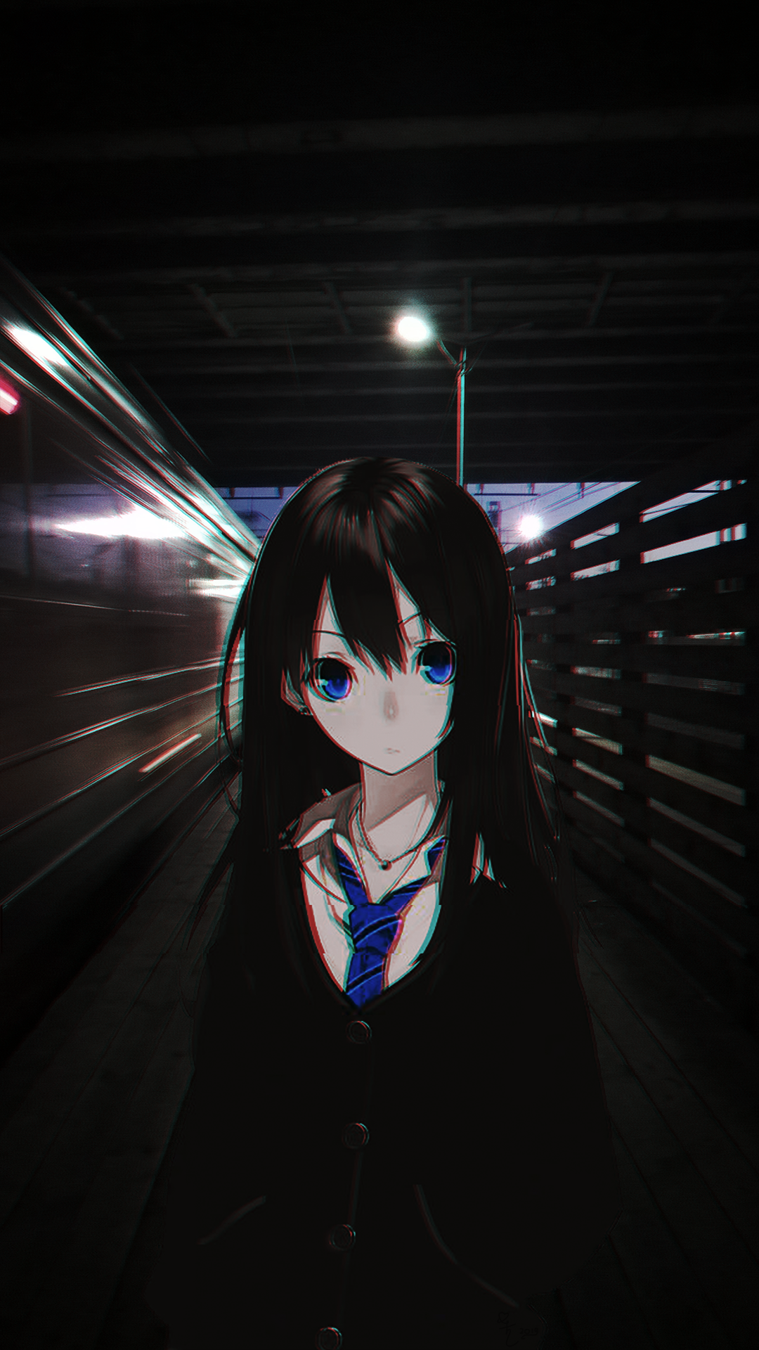 Anime 1080x1920 anime railway Russia night dark animeirl