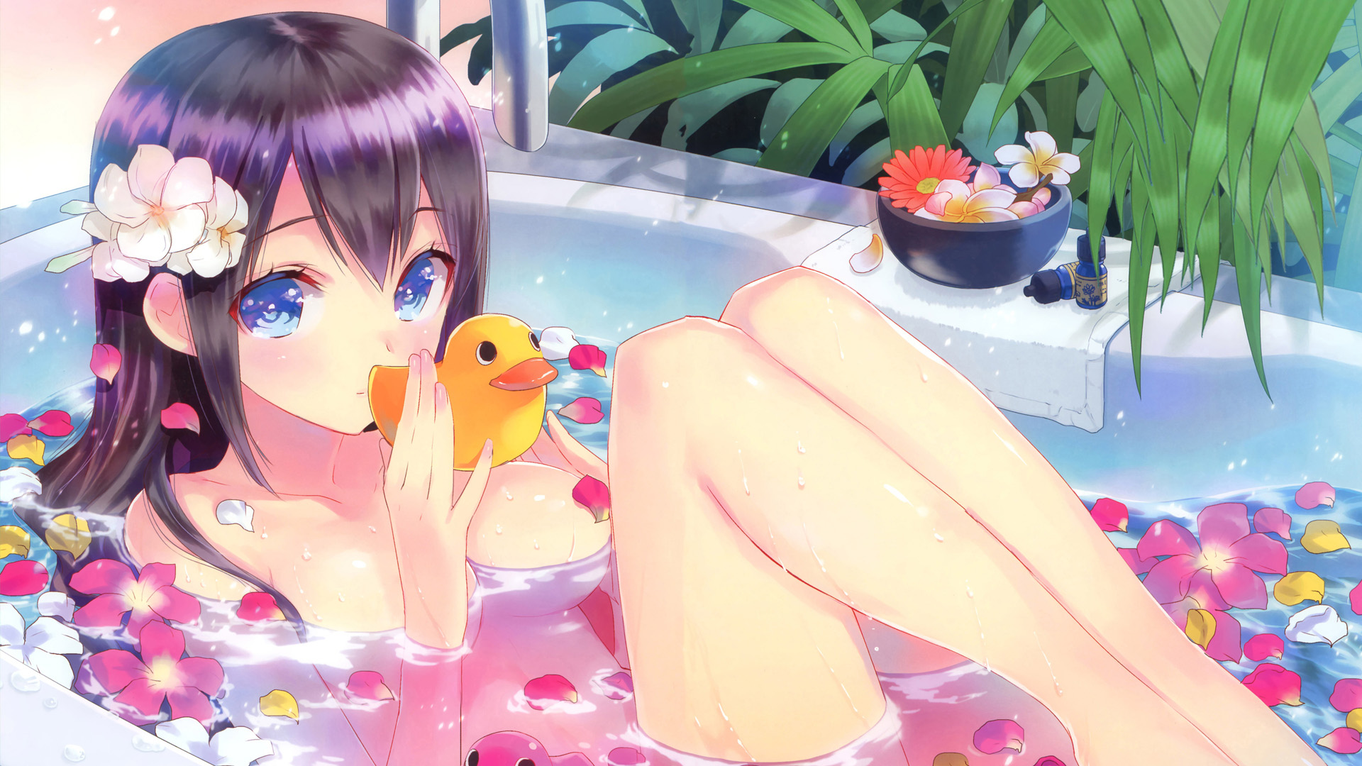 Anime 1920x1080 anime anime girls bathing Kasukabe Akira