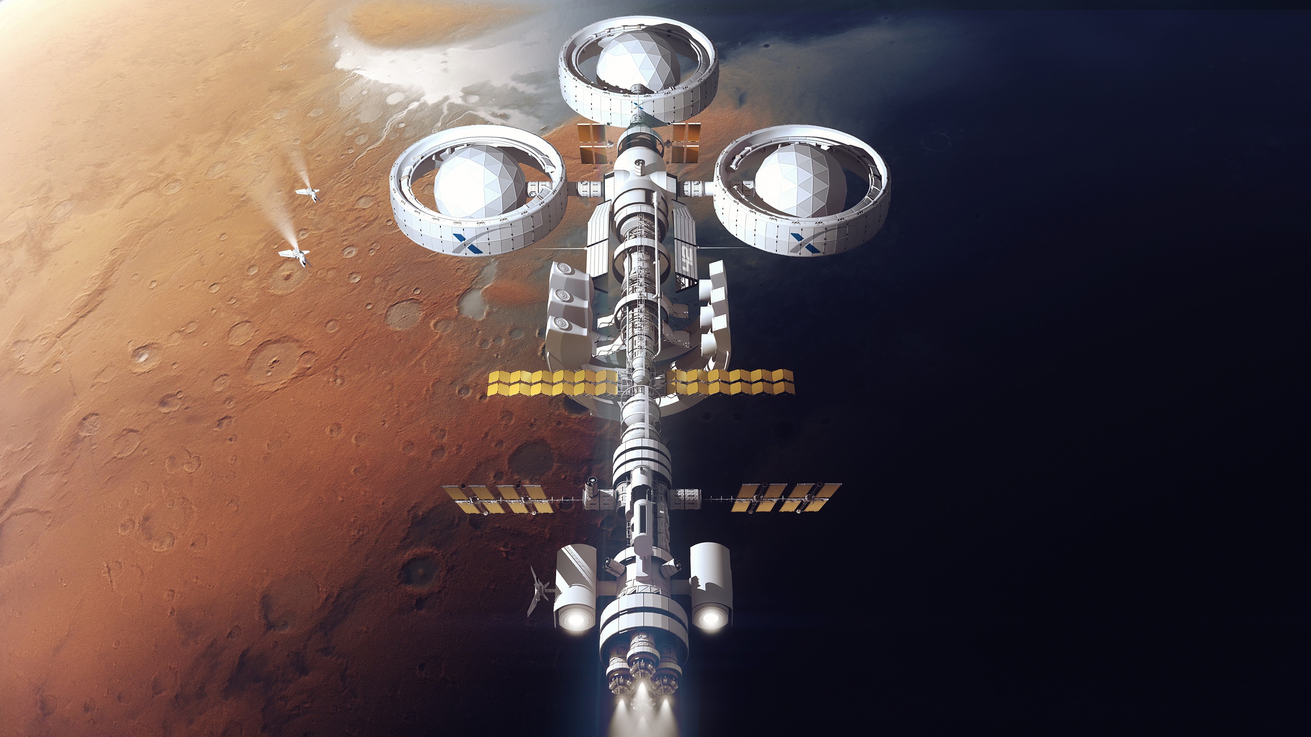 General 2560x1440 space station space planet science fiction digital art