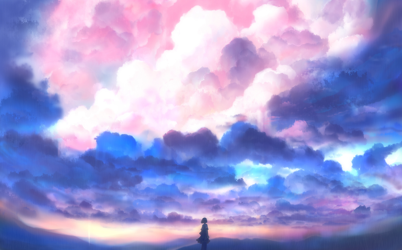 Anime 1575x980 Bou Nin clouds sky skyscape landscape
