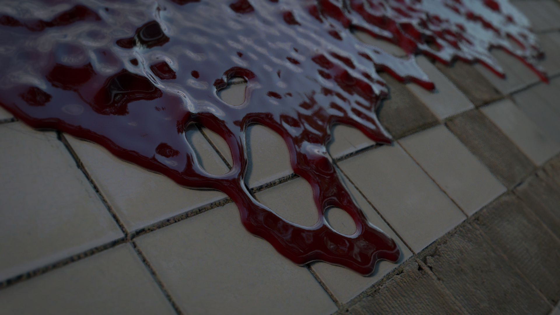 General 1920x1080 realistic blood tiles lightning warm CGI digital art