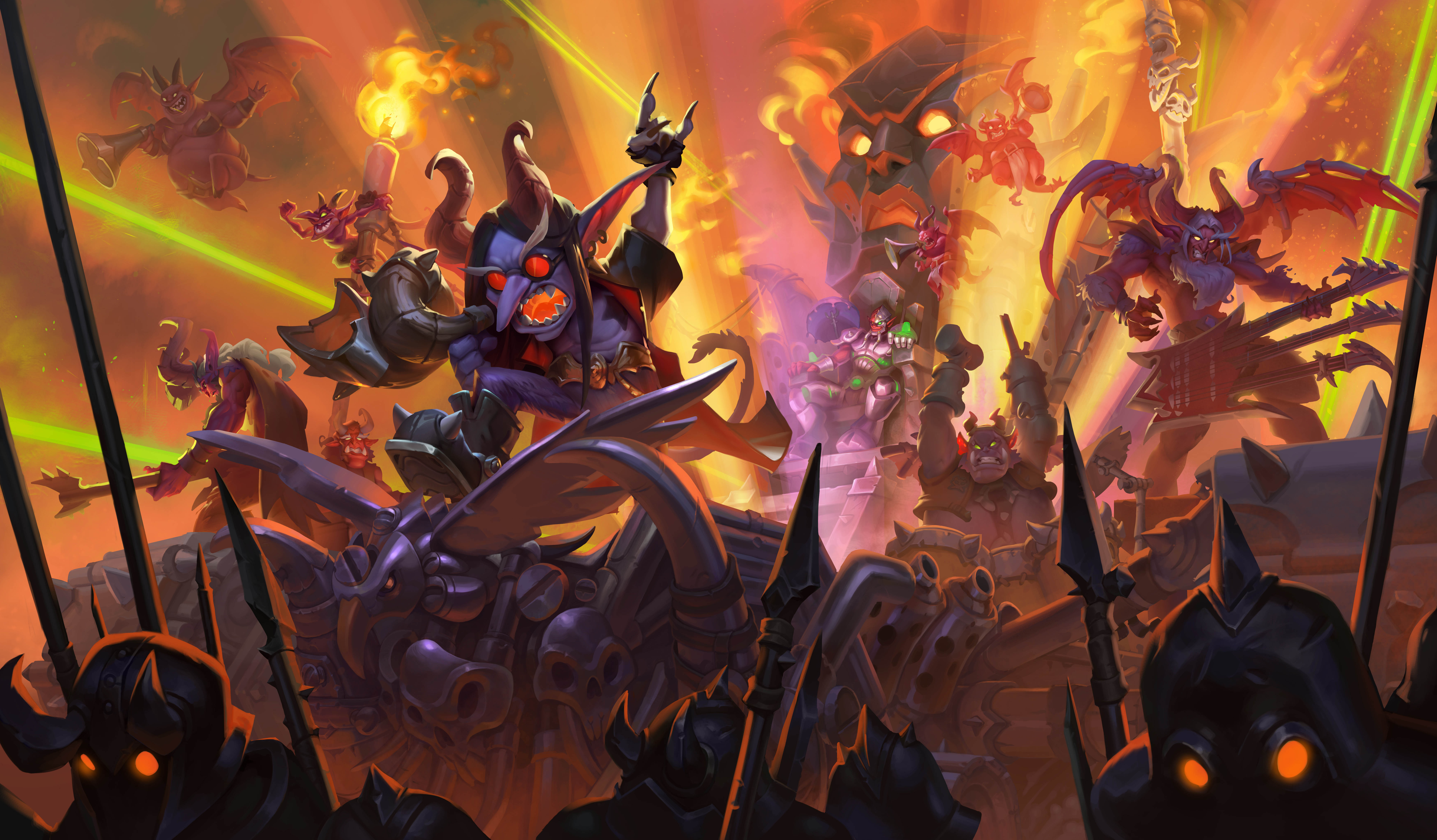 General 8000x4679 Hearthstone Felfire Festival World of Warcraft video game characters digital art