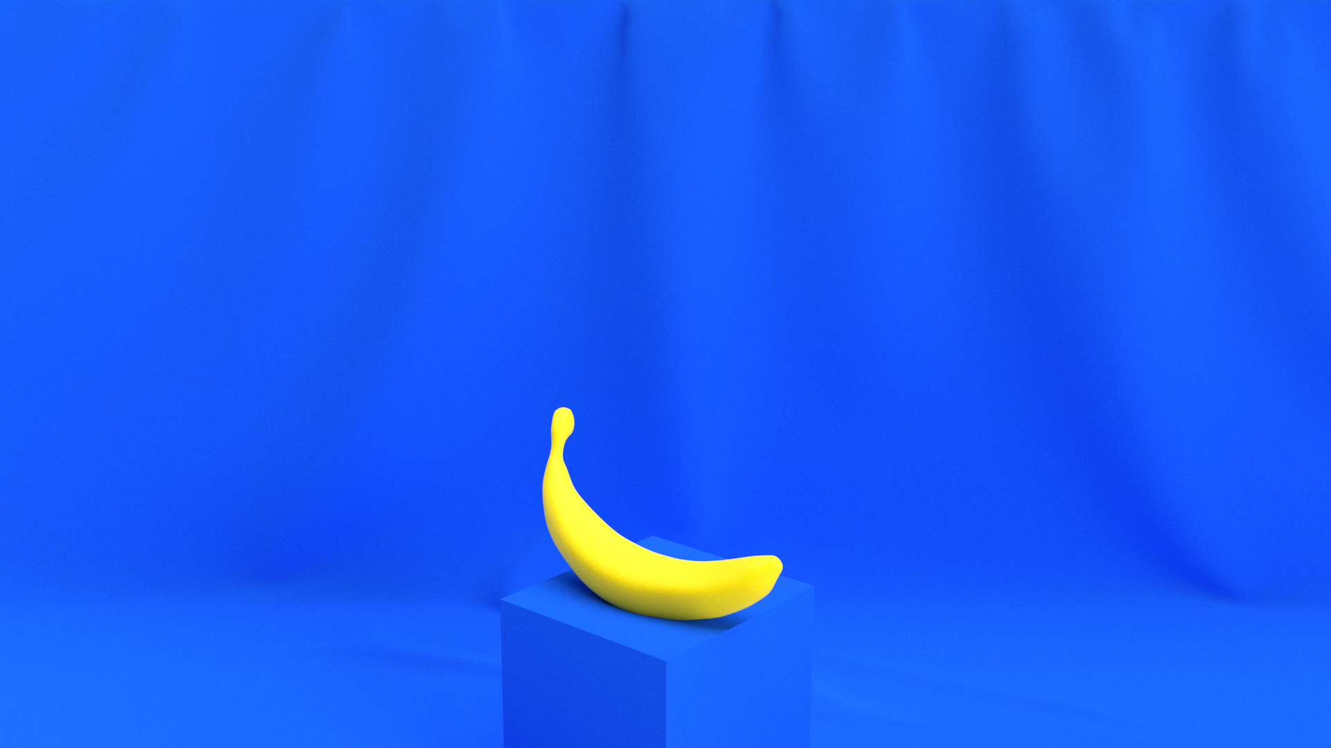 General 1920x1080 bananas CGI food fruit blue background blue