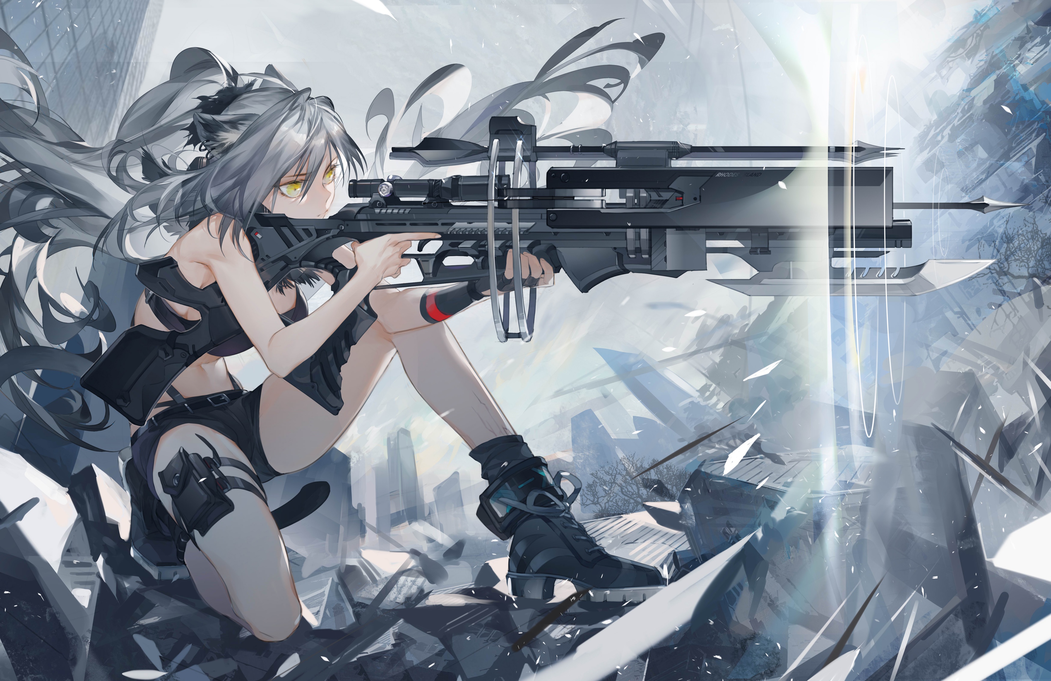 344362 Crossbow, Schwarz, Arknights, Anime Girls, Video Game 4k - Rare  Gallery HD Wallpapers