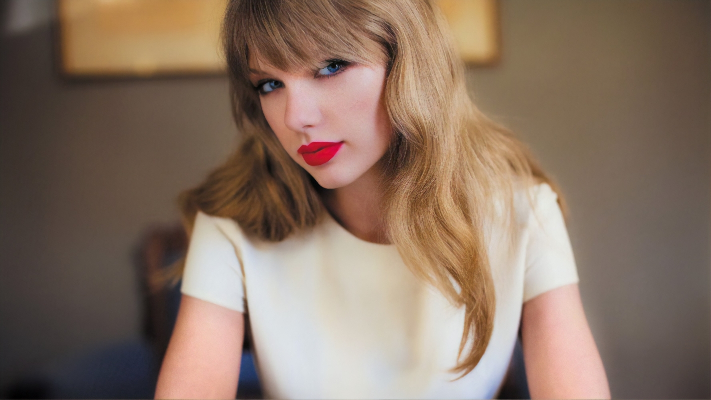 People 1422x800 Taylor Swift women singer blonde blue eyes long hair lipstick