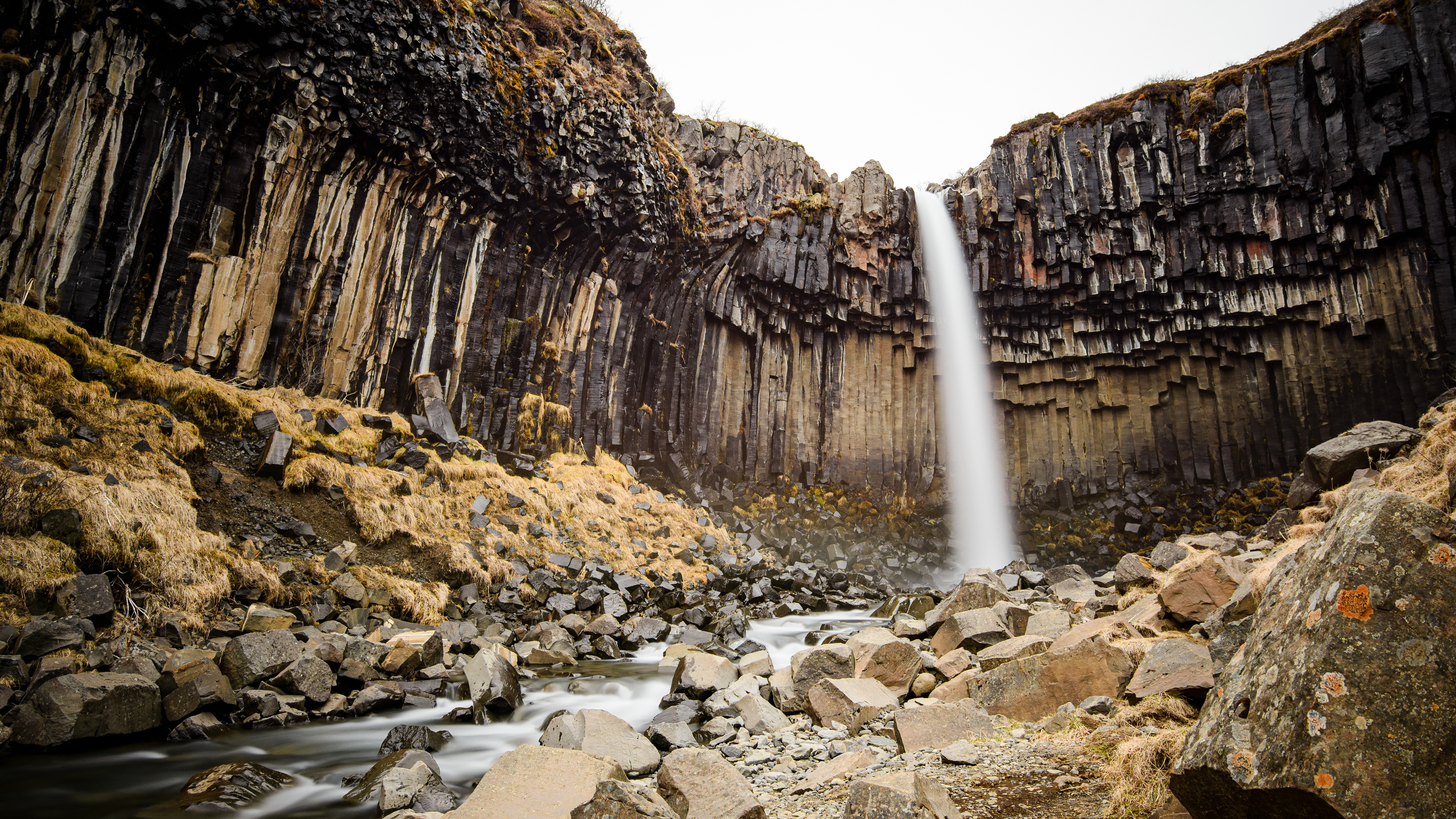 General 5120x2880 Svartifoss Waterfall Iceland landscape waterfall nature nordic landscapes long exposure photography