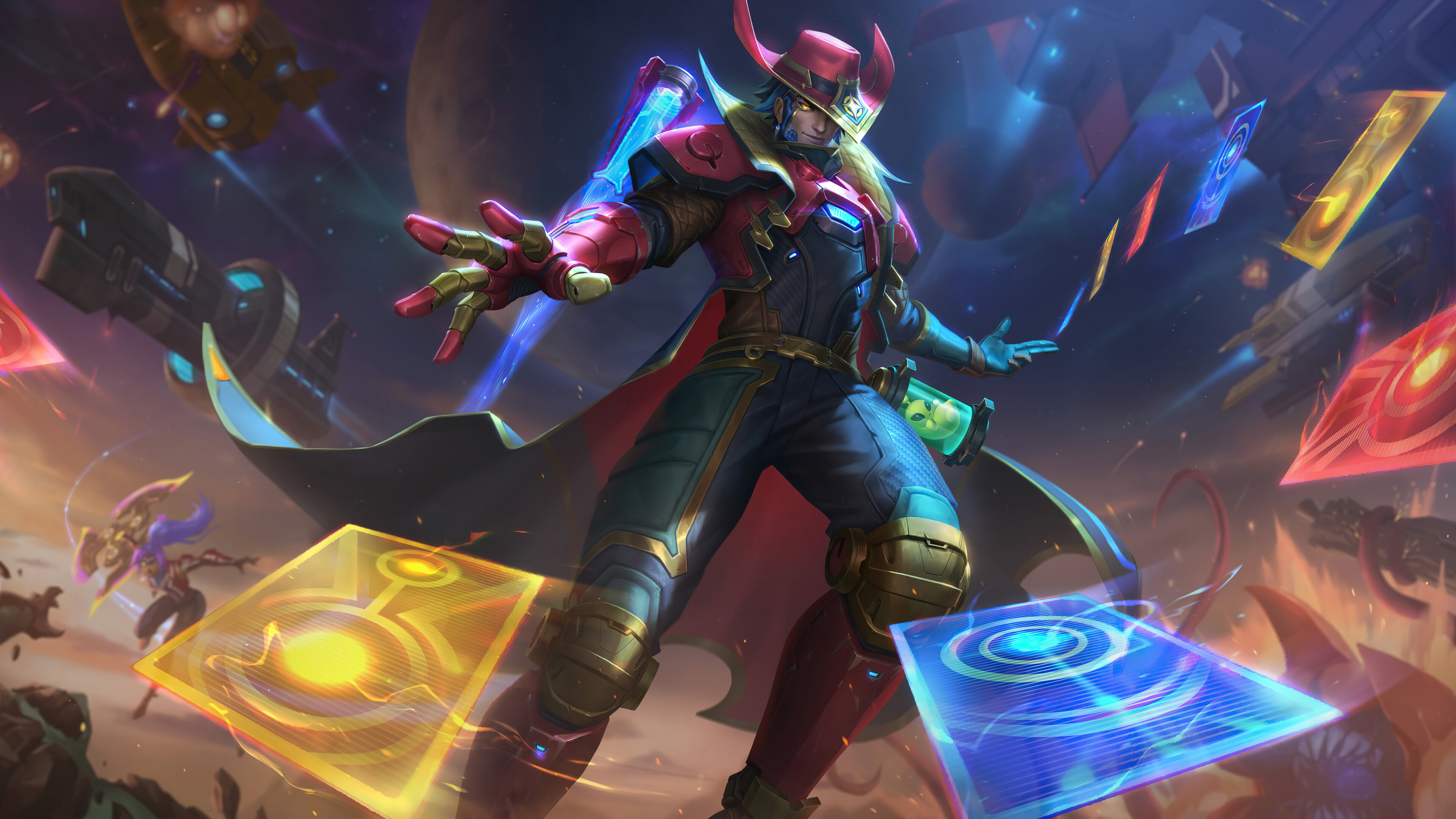 General 3840x2160 The Odyssey League of Legends Riot Games space galaxy GZG Twisted Fate (League of Legends) video games video game characters