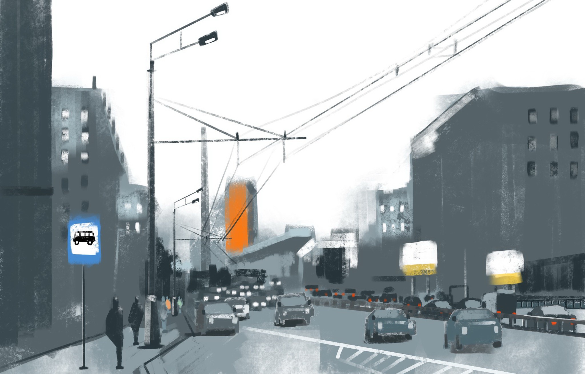 General 2048x1309 city urban traffic cityscape artwork