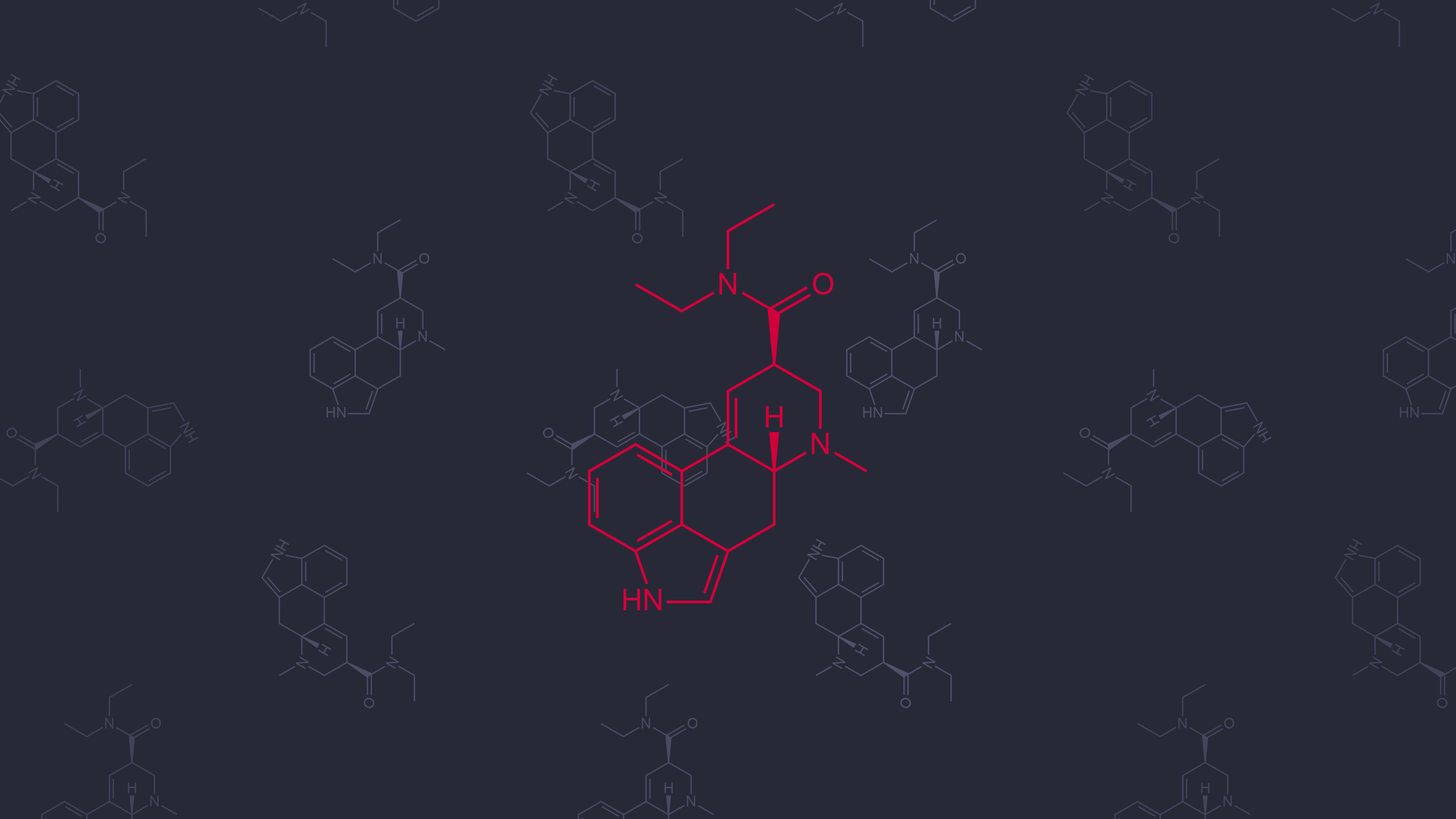 General 5120x2880 drugs chemistry molecular models psychedelic minimalism LSD red gray background dark gray