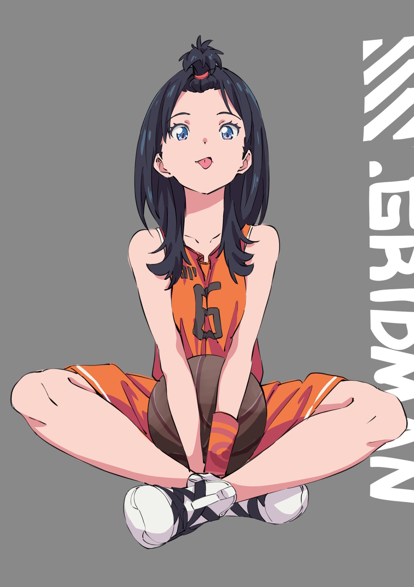 Anime 1444x2048 SSSS.GRIDMAN anime anime girls Takarada Rikka basketball tongue out Kengo