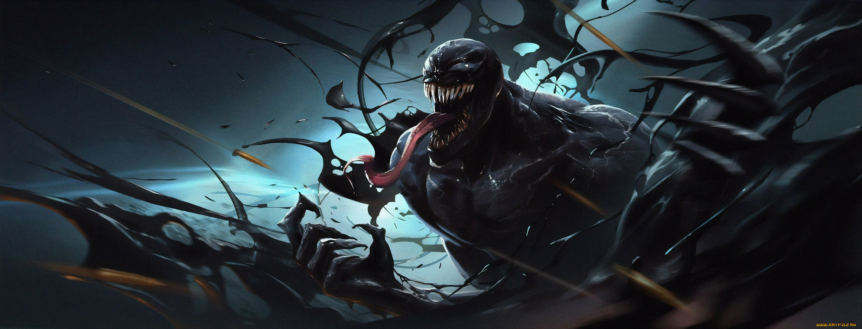 General 2825x1080 artwork creature Venom ultrawide Marvel Comics