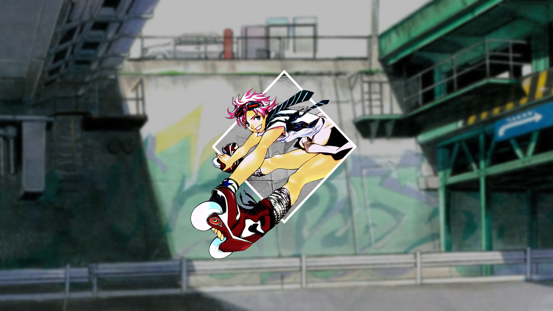 Anime 1920x1080 Air Gear picture-in-picture anime girls