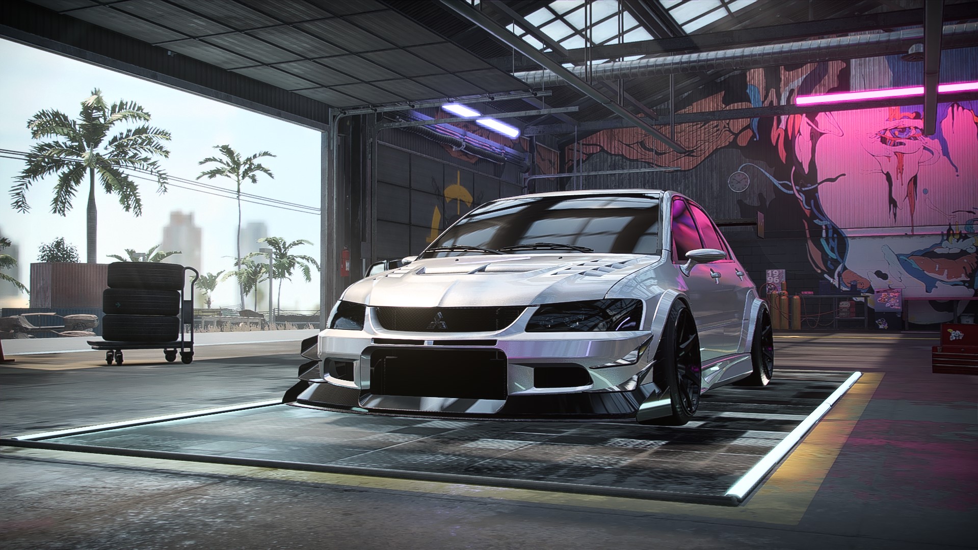 General 1919x1079 Mitsubishi Lancer Mitsubishi Lancer EVO Need for Speed: Heat Need for Speed Japanese cars video games Electronic Arts bodykit Ghost Games