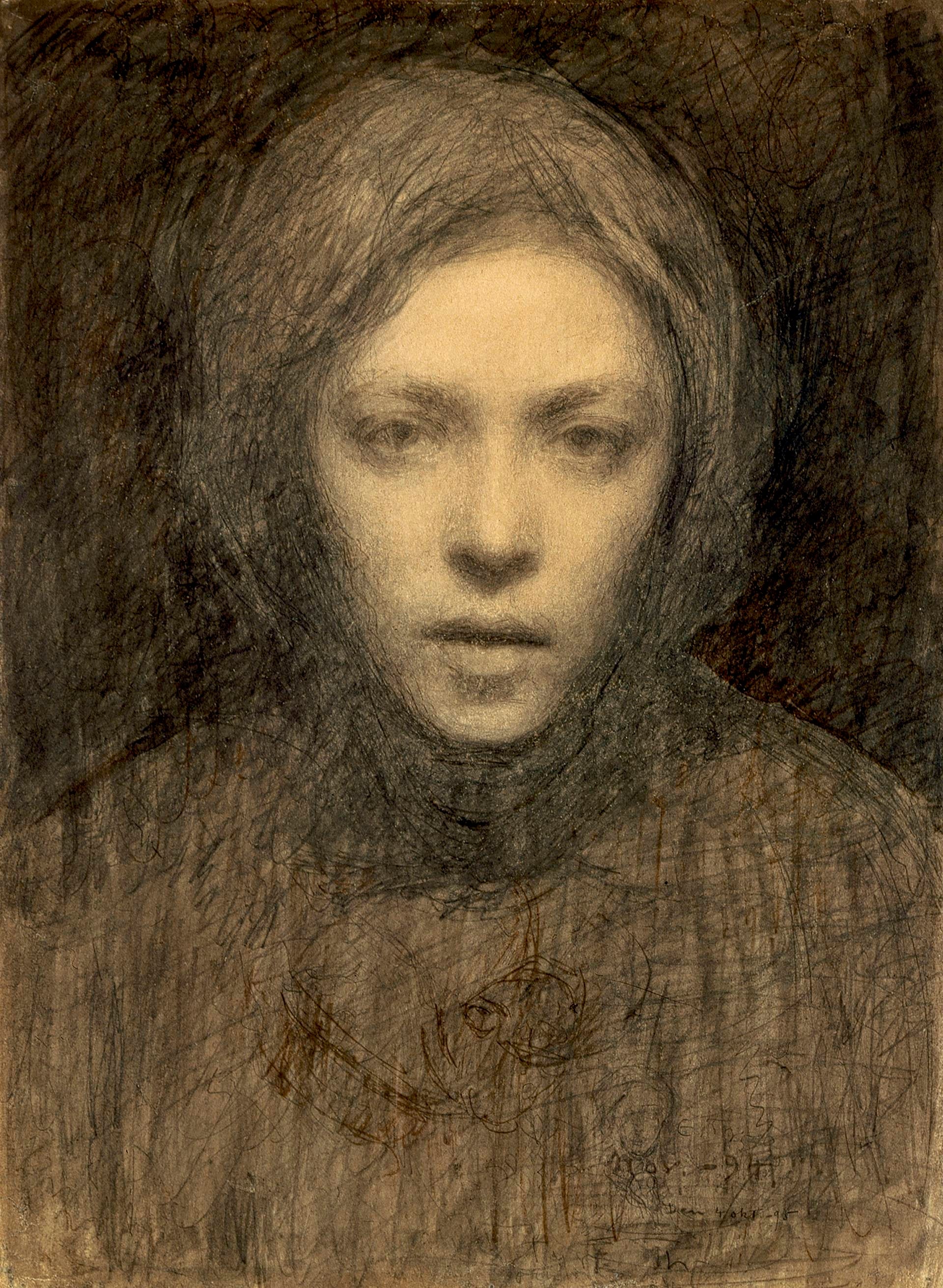 General 1920x2623 artwork painting drawing Ellen Thesleff self portraits