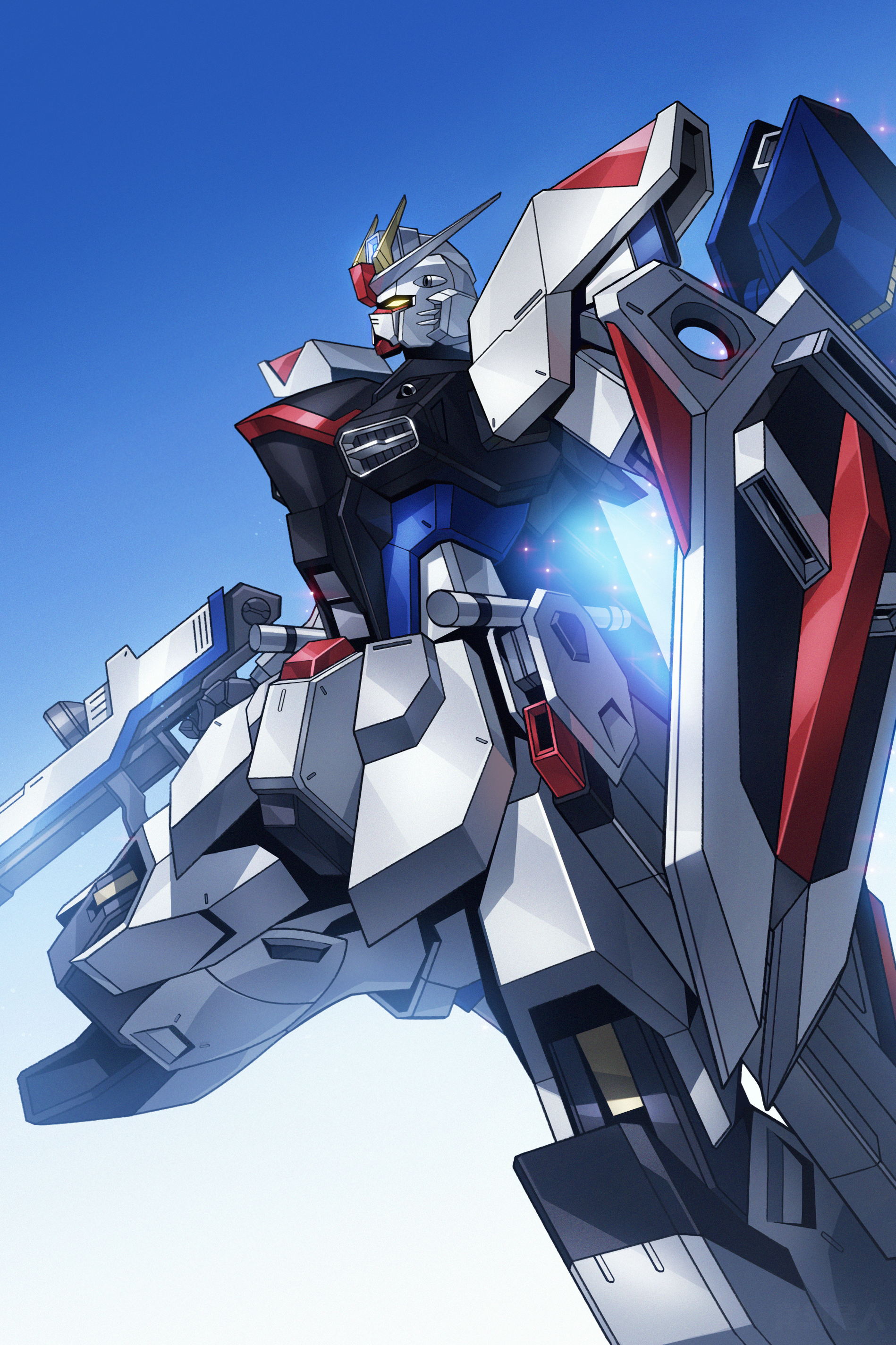 Anime 1898x2848 anime digital art artwork fan art Super Robot Taisen Mobile Suit Gundam SEED Mobile Suit Gundam SEED Destiny Gundam Freedom Gundam mechs