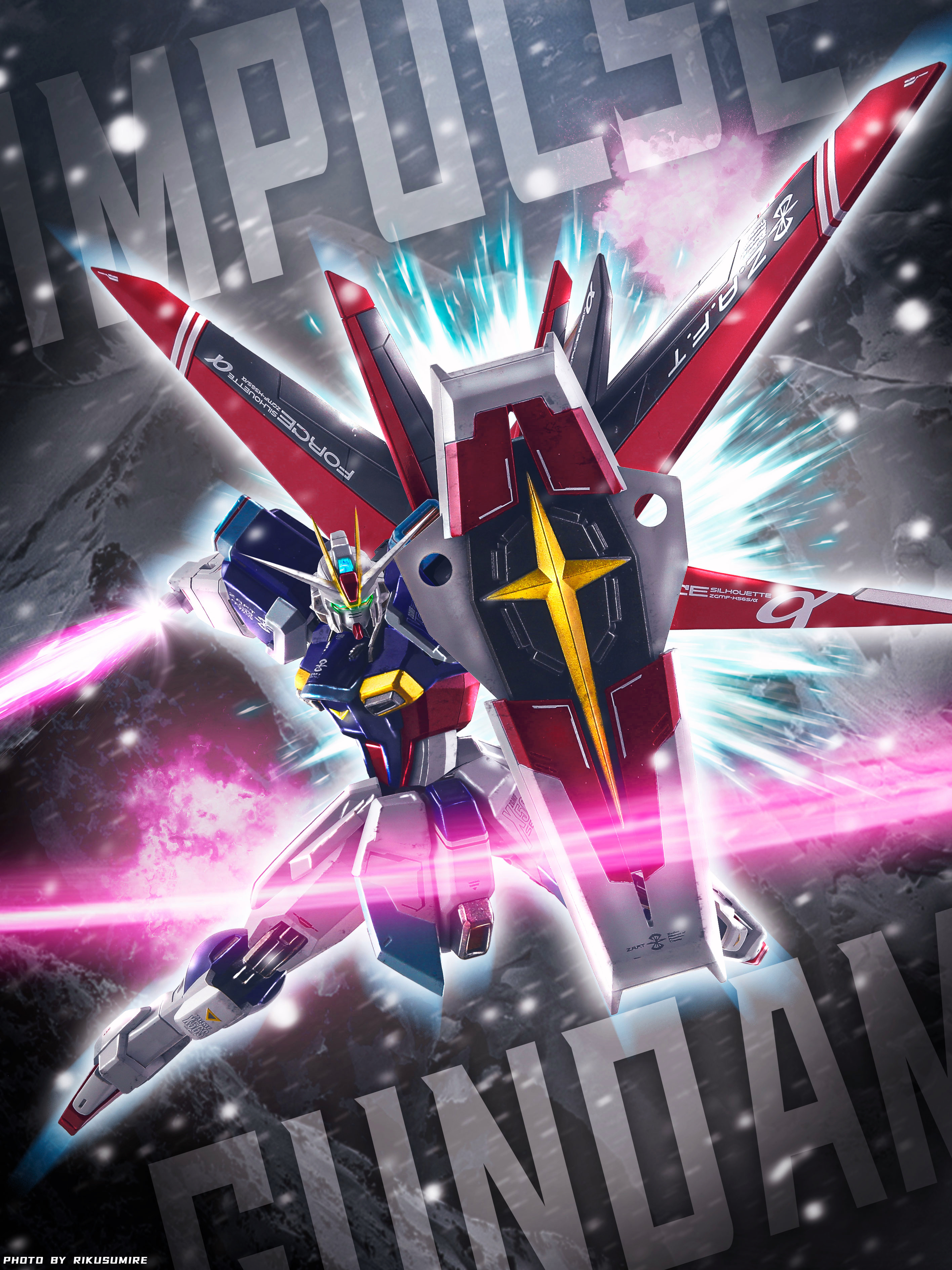 Anime 2832x3776 anime Gundam Force Impulse Gundam Mobile Suit Gundam SEED Destiny Super Robot Taisen fan art digital art artwork mechs