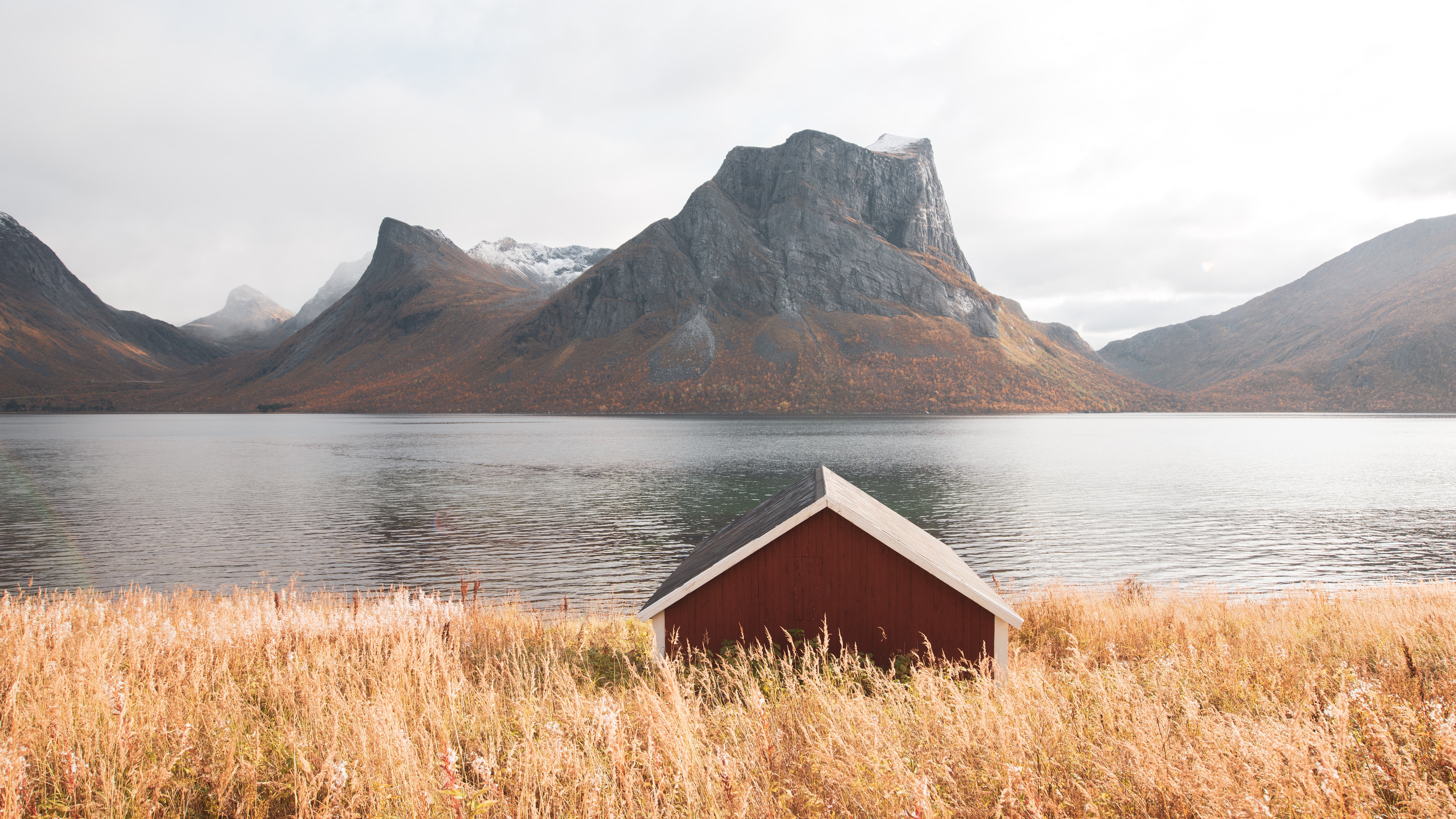 General 6686x3761 landscape Norway nature mountains water nordic landscapes log cabin