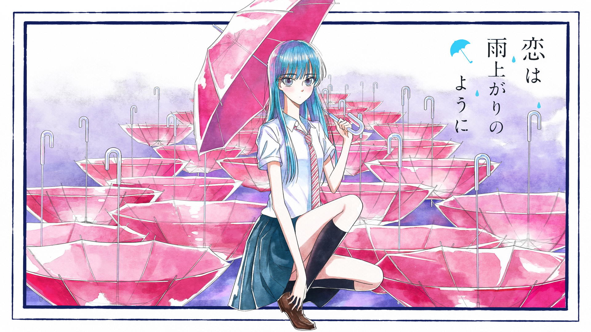 Anime 1920x1080 After the Rain anime watercolor