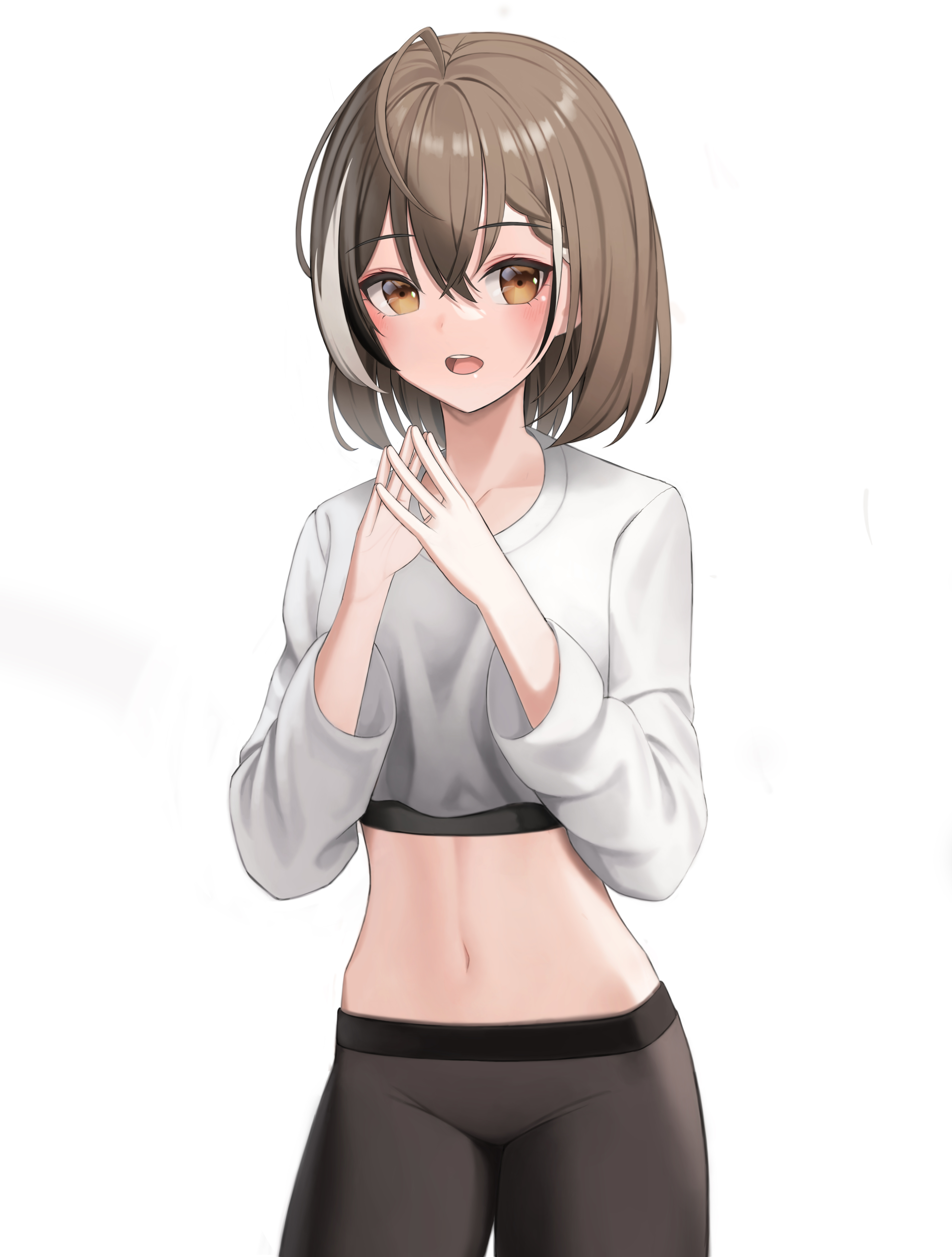 Anime 5000x6602 digital art anime anime girls artwork 2D portrait display portrait looking at viewer belly belly button Hololive Nanashi Mumei