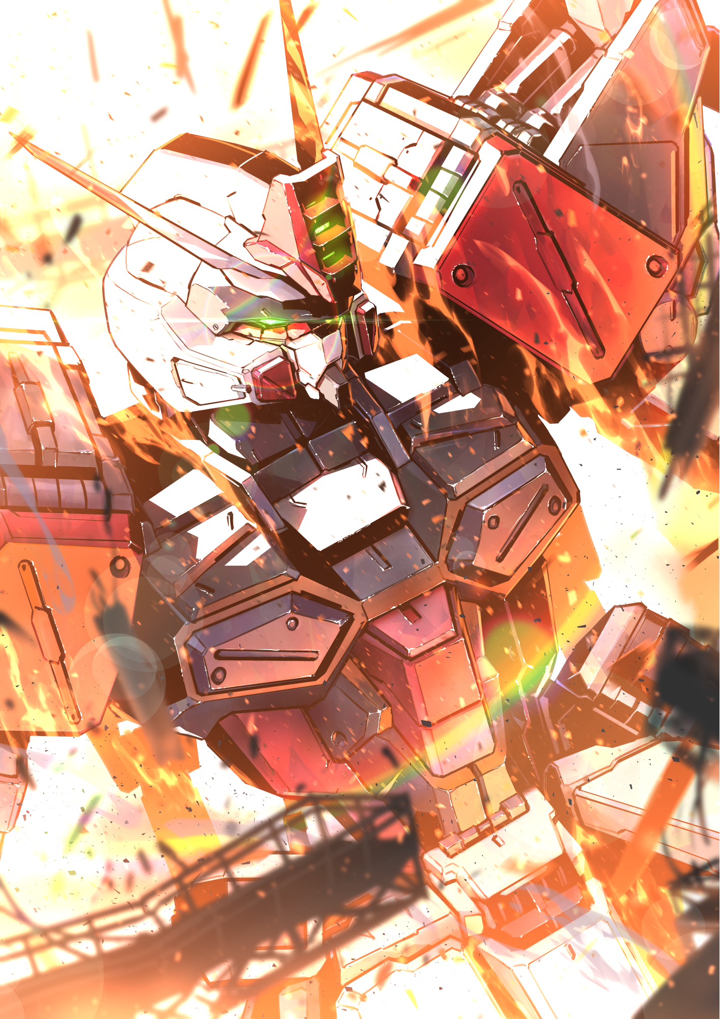 Anime 1417x2006 anime mechs Gundam Super Robot Taisen Mobile Suit Gundam SEED Buster Gundam artwork digital art fan art