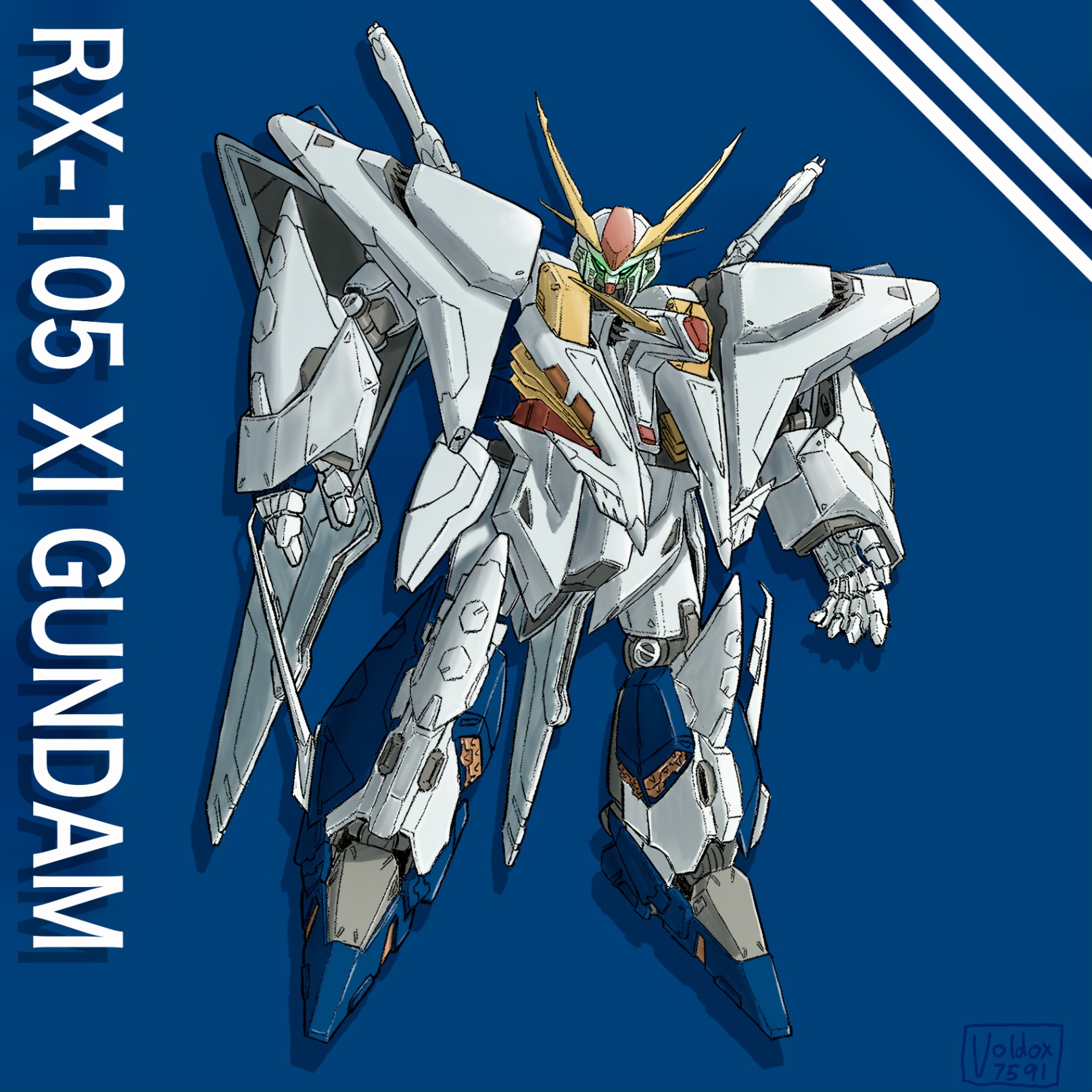 Anime 1615x1615 anime mechs Mobile Suit Gundam Hathaway Gundam Ξ Gundam artwork digital art fan art