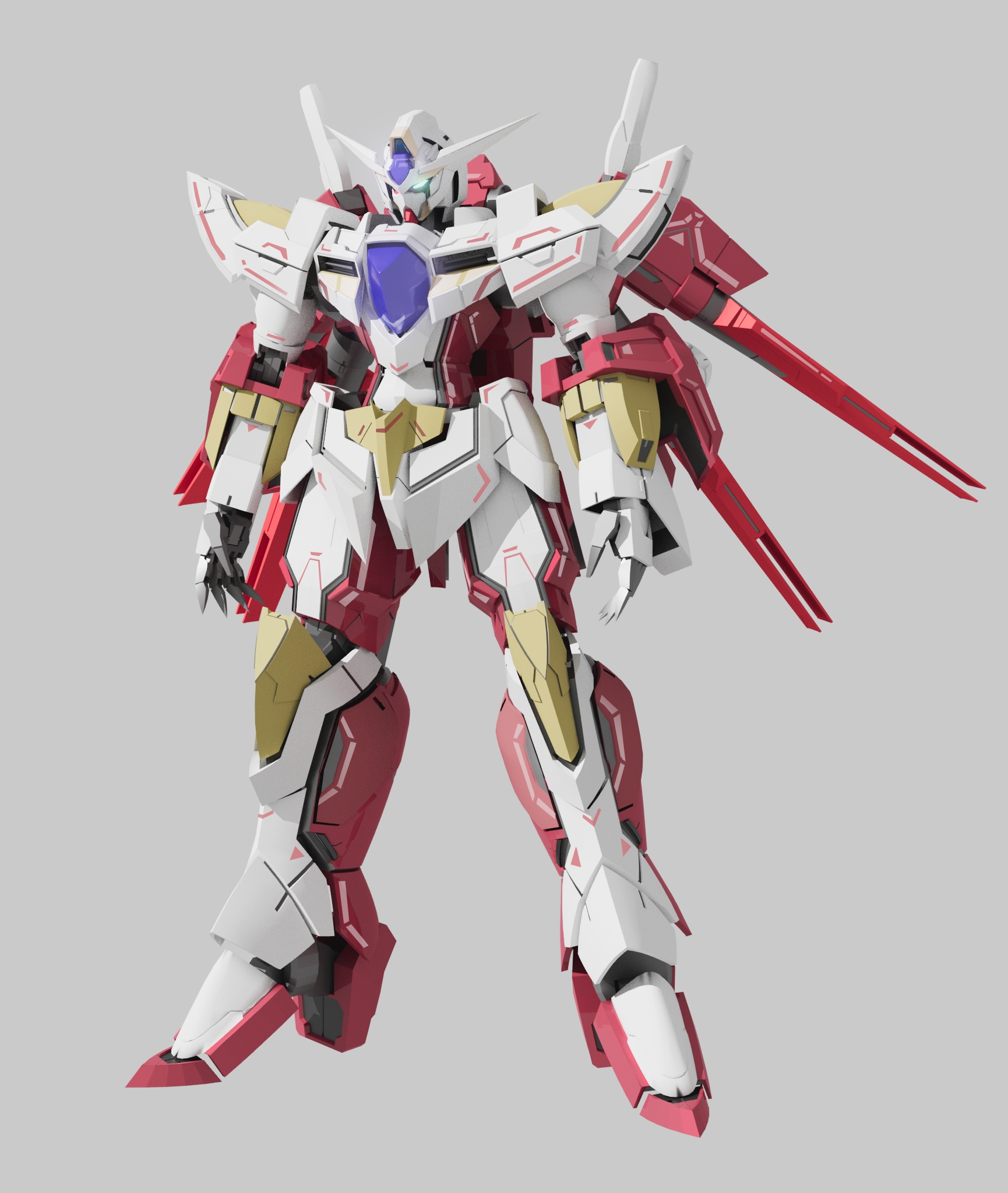 Anime 1730x2048 Reborns Gundam anime mechs Super Robot Taisen Gundam Mobile Suit Gundam 00 artwork digital art fan art