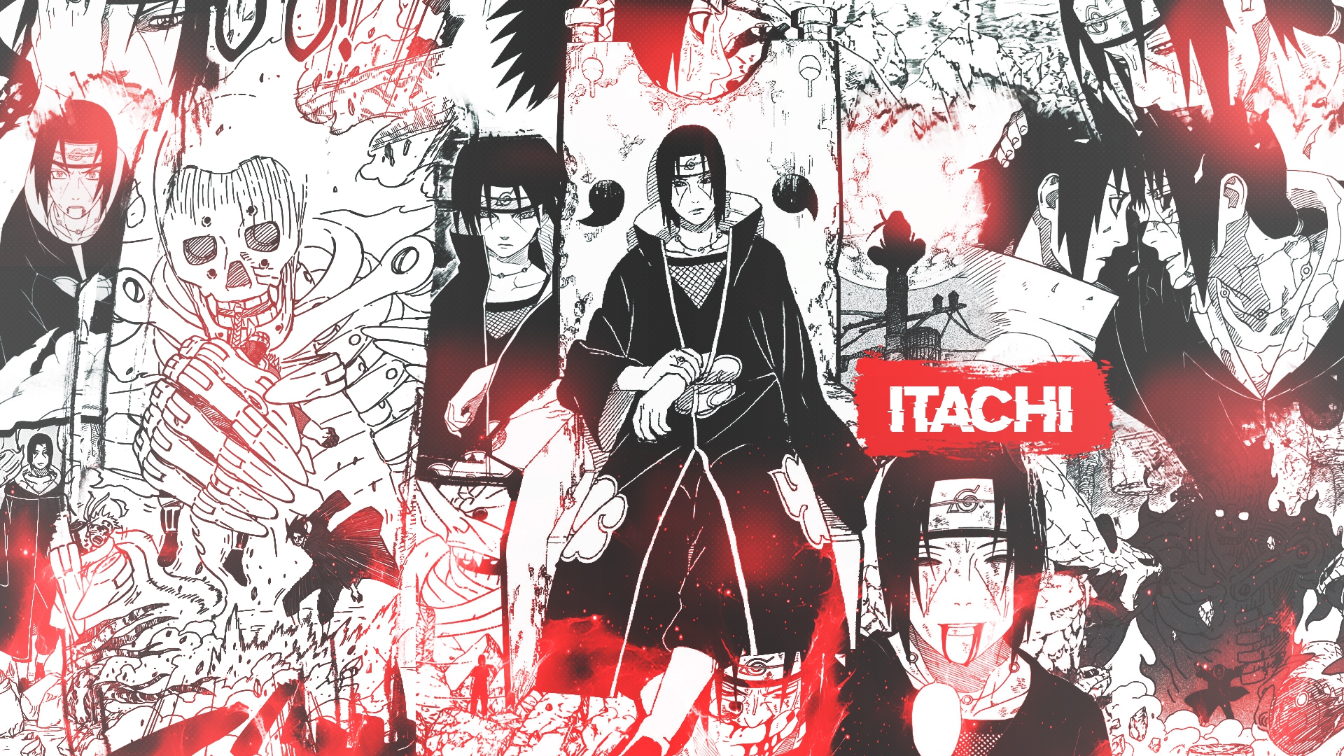 Anime 1920x1080 manga collage Naruto (anime) Uchiha Itachi Susanoo (character) DinocoZero