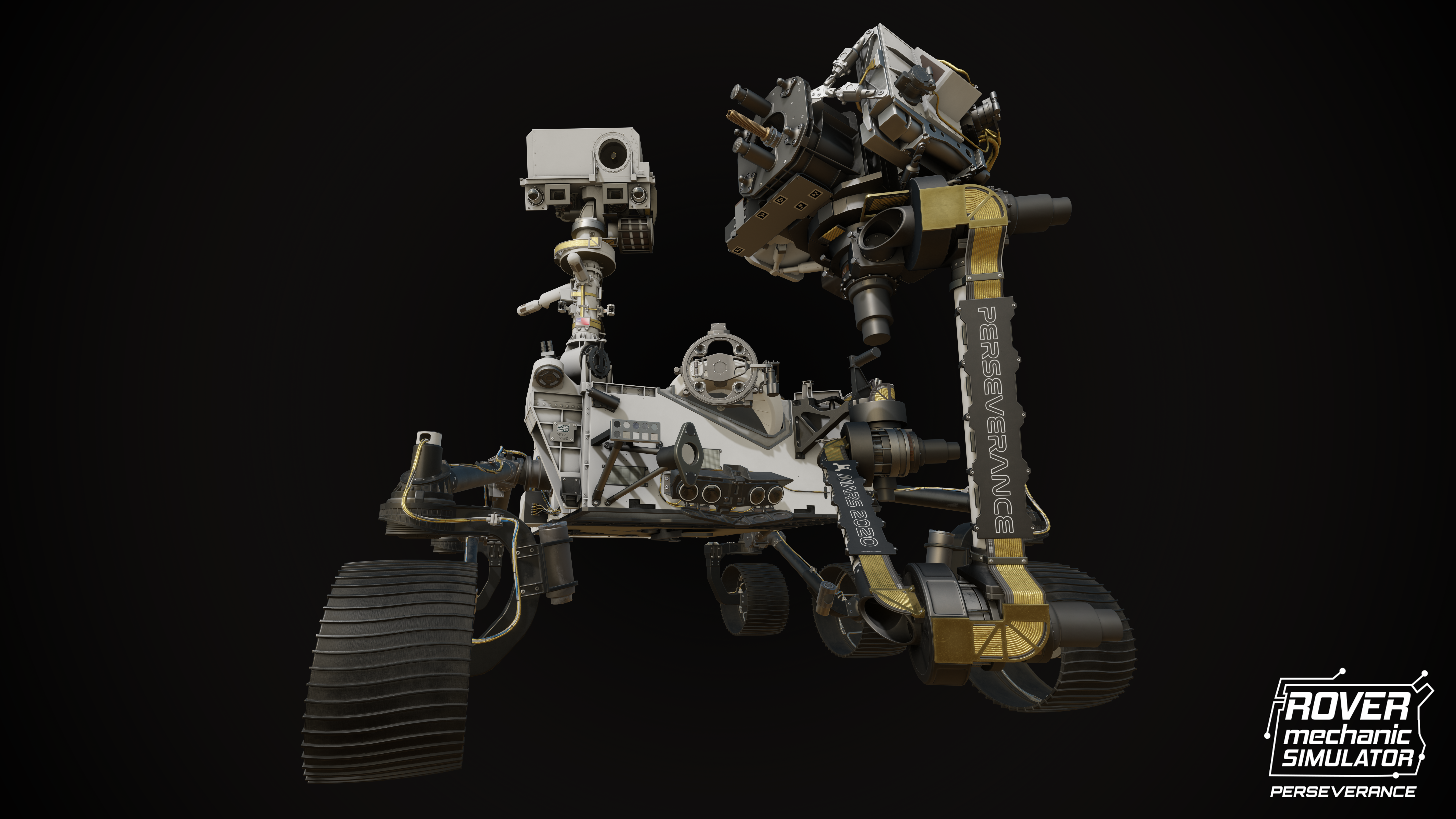 General 7680x4320 Perseverance (Mars Robot) mars rover NASA Curiosity video game art simple background digital art