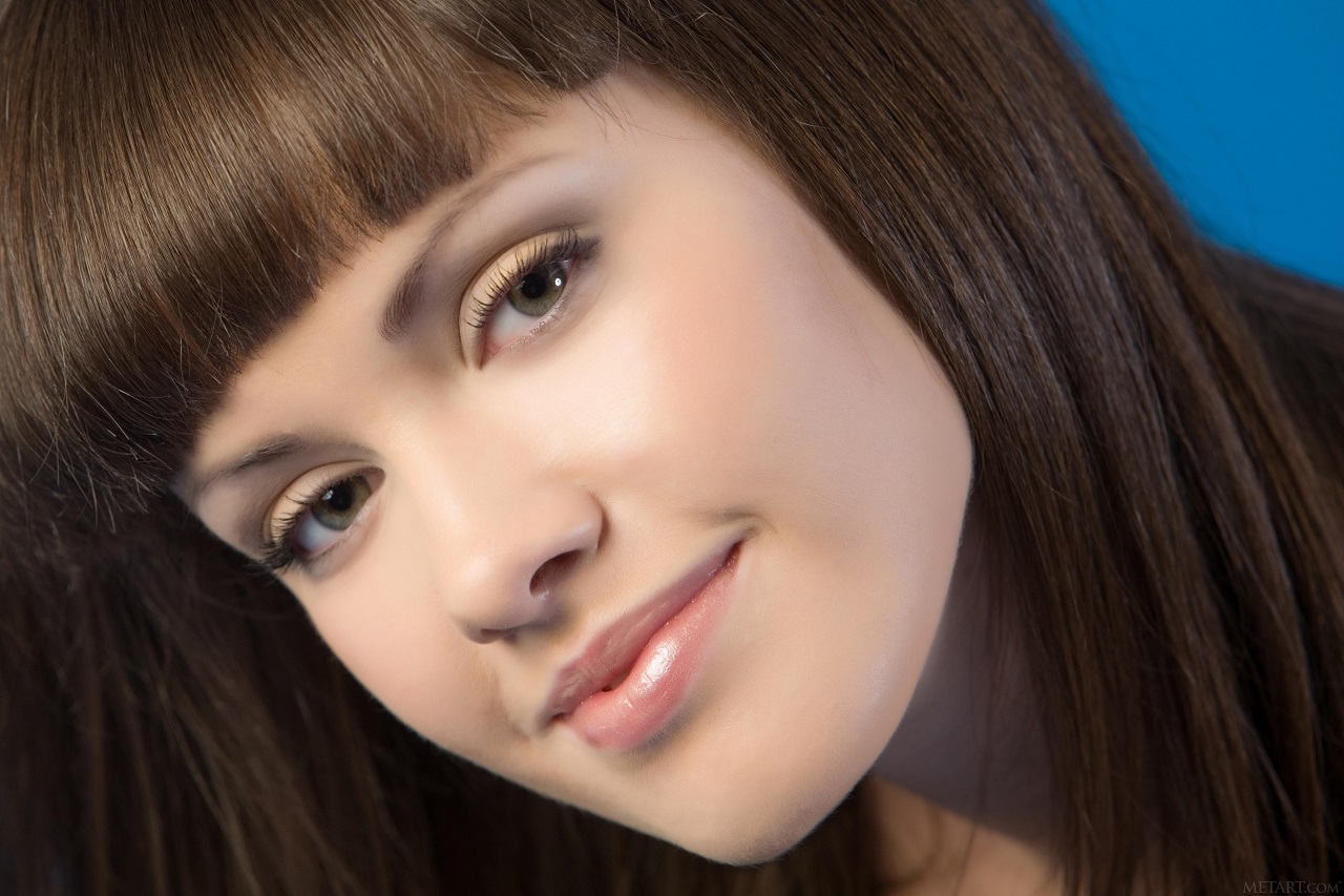People 1280x853 Candy Rose model brunette MetArt women face closeup watermarked