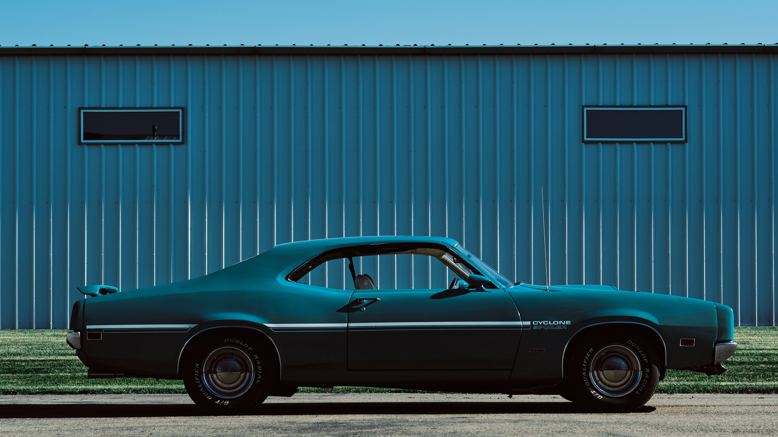 General 2560x1440 car photography vehicle muscle cars classic car Ford Ford Torino side view American cars