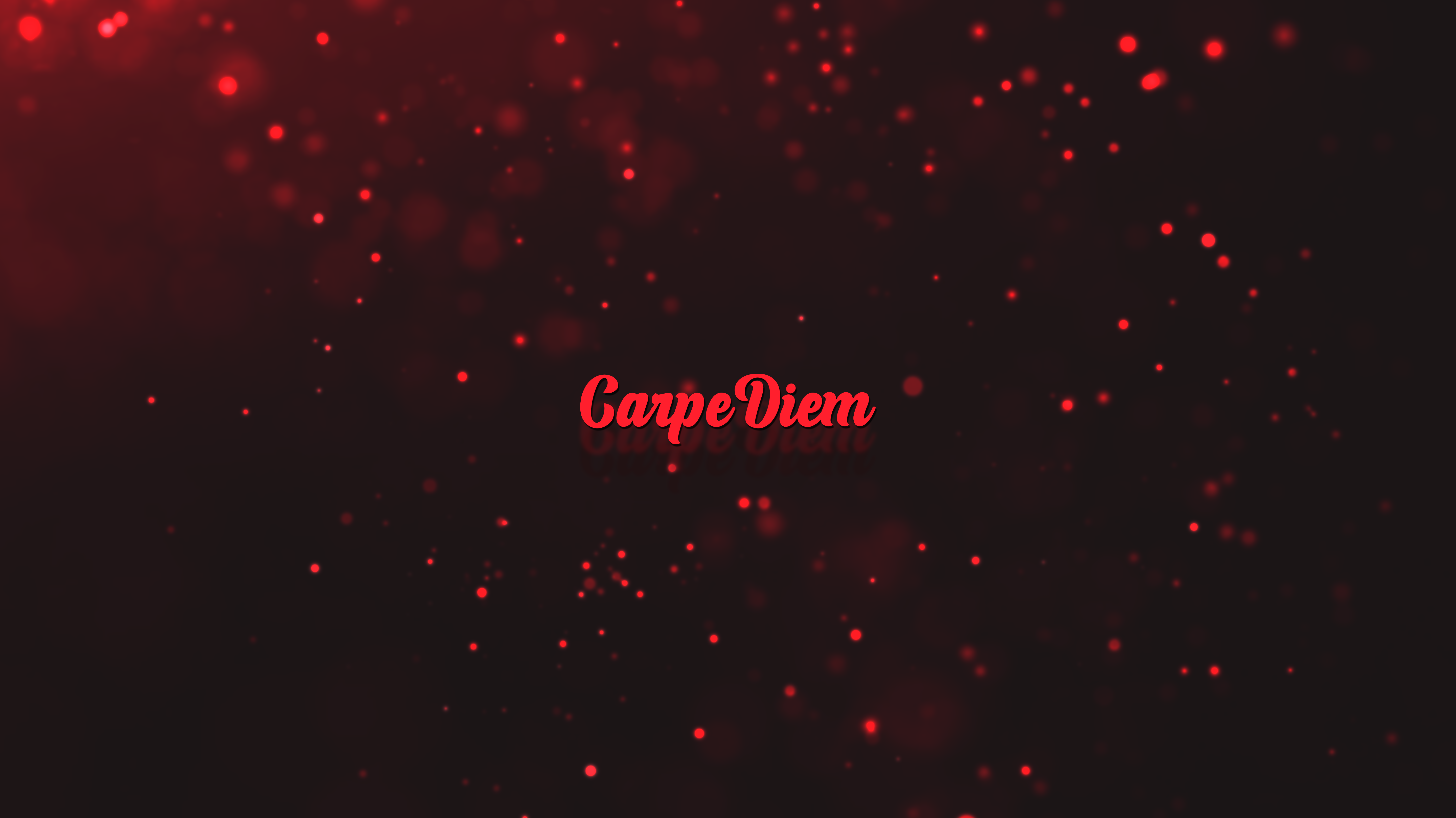 General 5760x3240 Carpe Diem red red background minimalism typography digital art