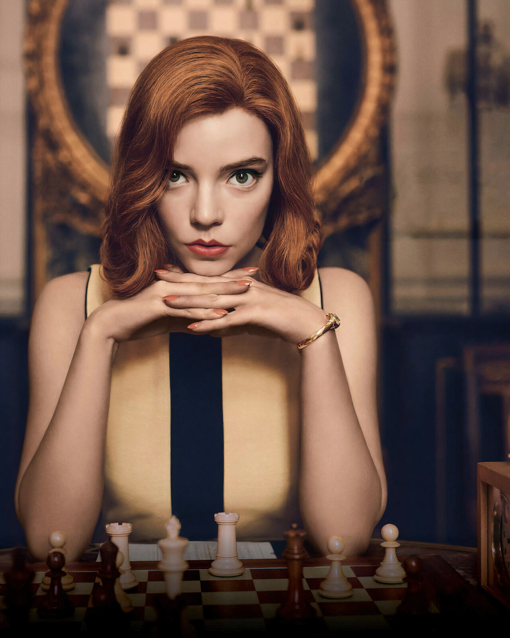 People 1024x1280 Anya Taylor-Joy  women actress redhead chess The Queen's Gambit TV series TV