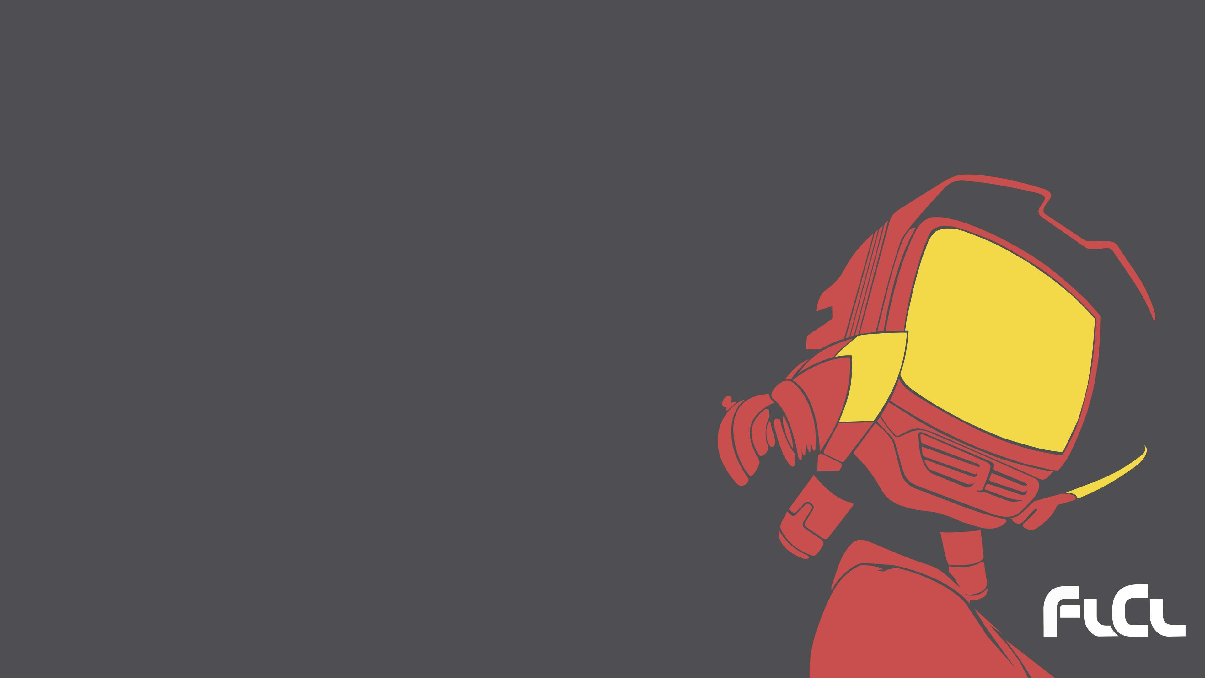 Anime 3840x2160 FLCL Canti simple background minimalism