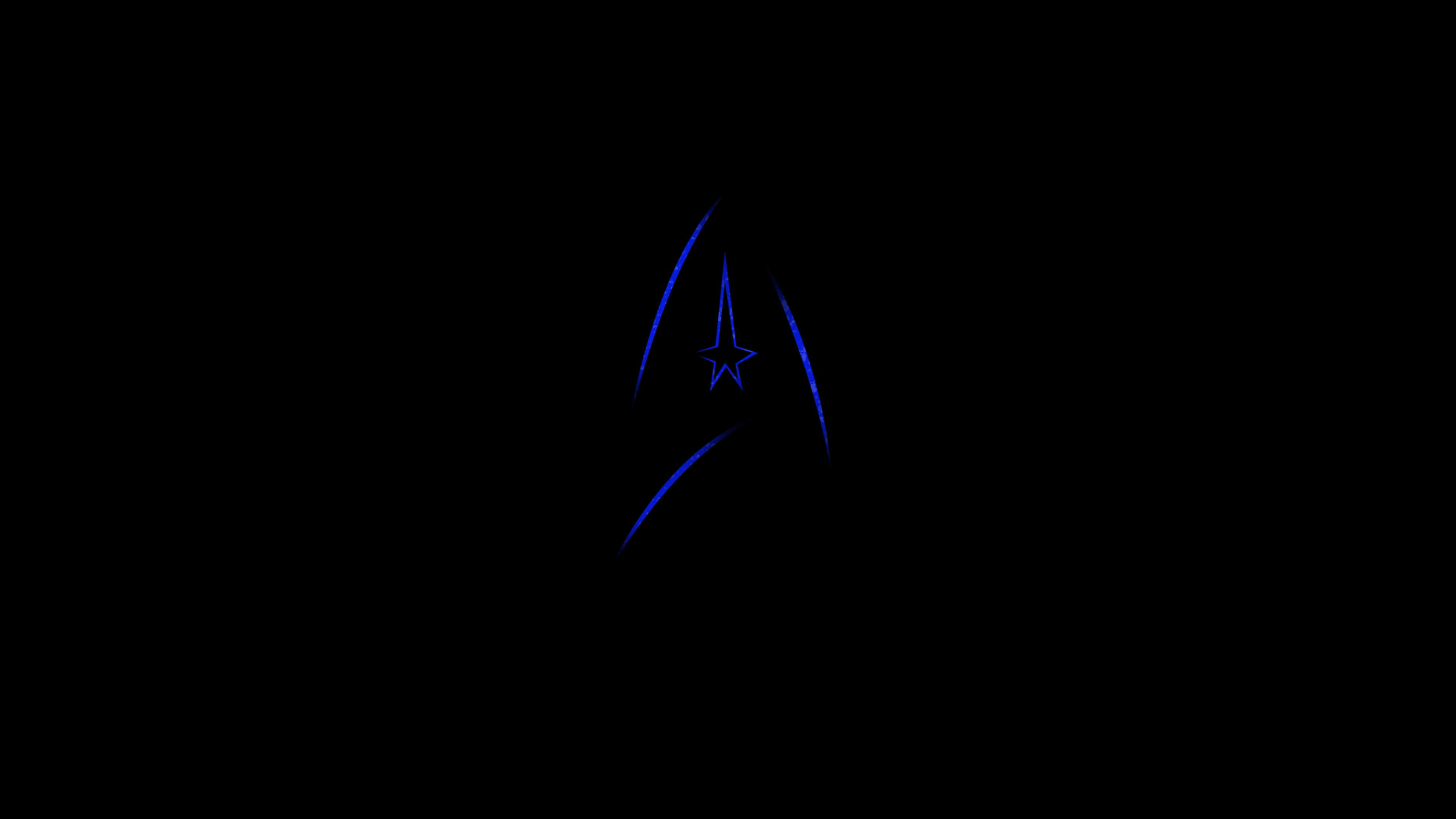 General 3840x2160 Star Trek fictional science fiction logo minimalism TV series movies simple background black background