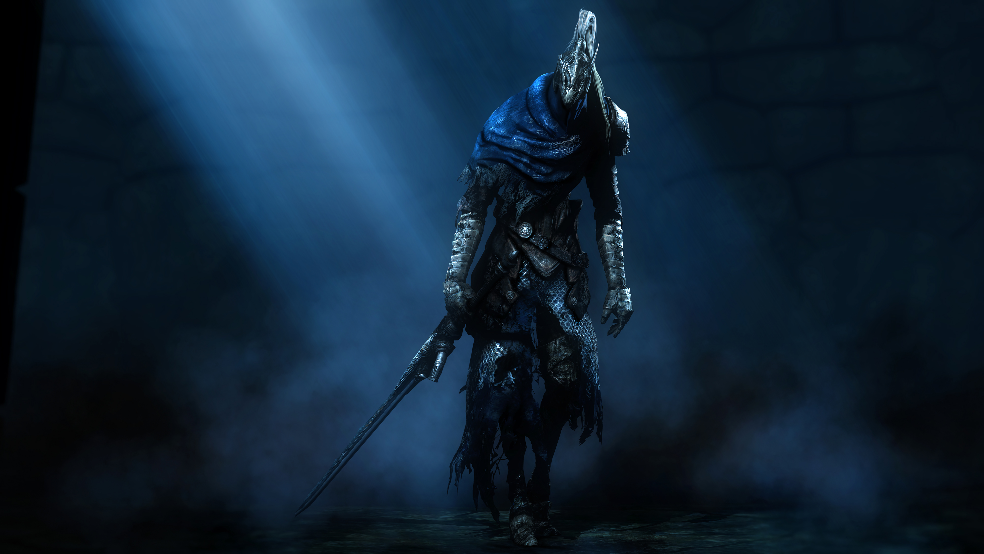General 4000x2250 Dark Souls video games video game art sword knight Artorias Artorias the Abysswalker dark
