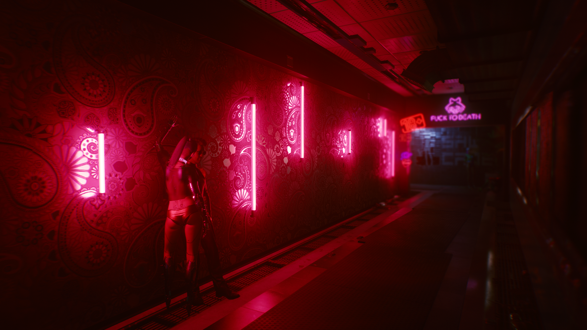 General 1920x1080 cyberpunk Cyberpunk 2077 neon CD Projekt RED video games nightclubs video game characters CGI video game art screen shot lights depth of field