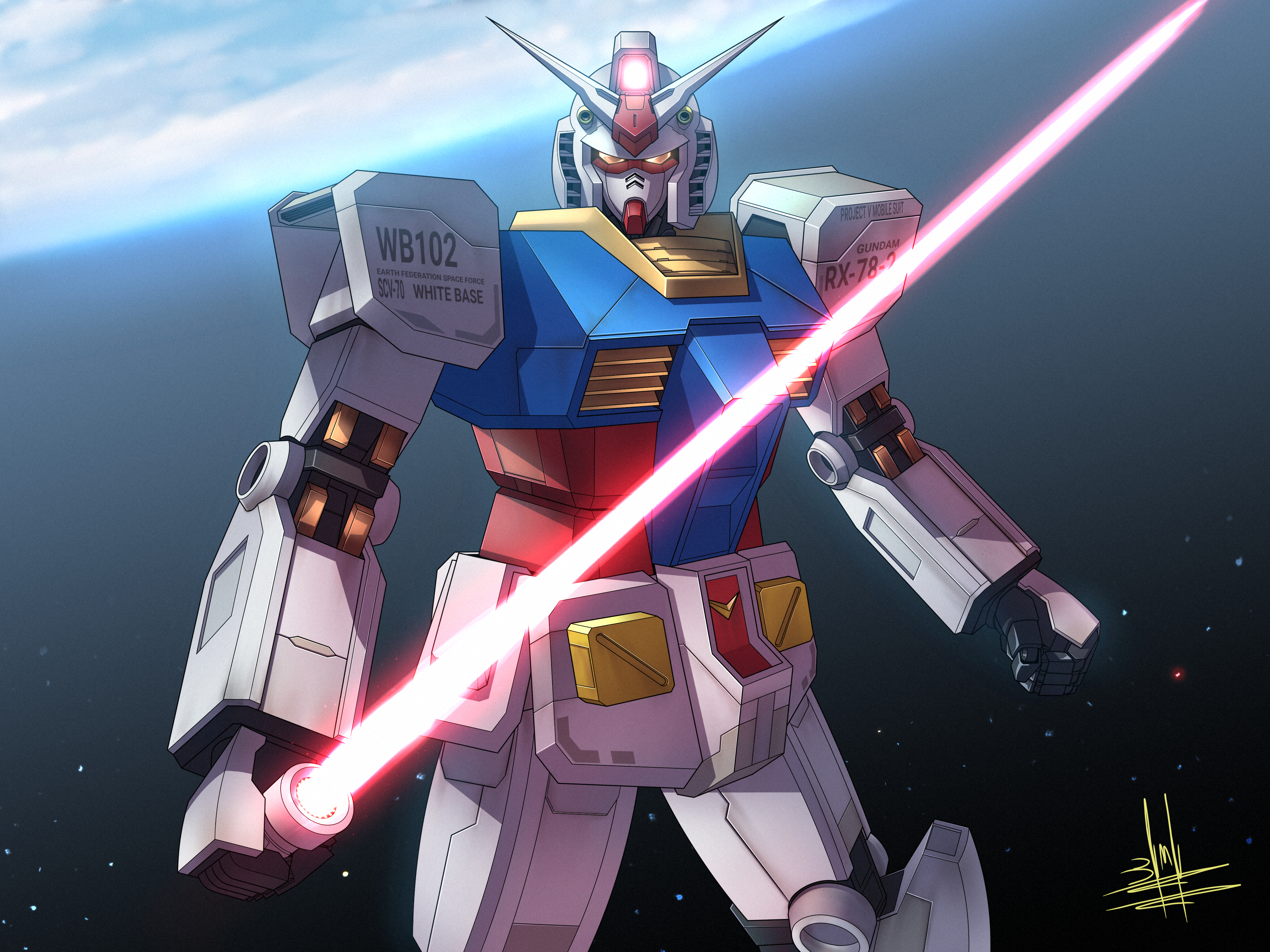 Anime 4000x3000 anime mechs Super Robot Taisen Mobile Suit Gundam RX-78 Gundam Gundam artwork digital art fan art