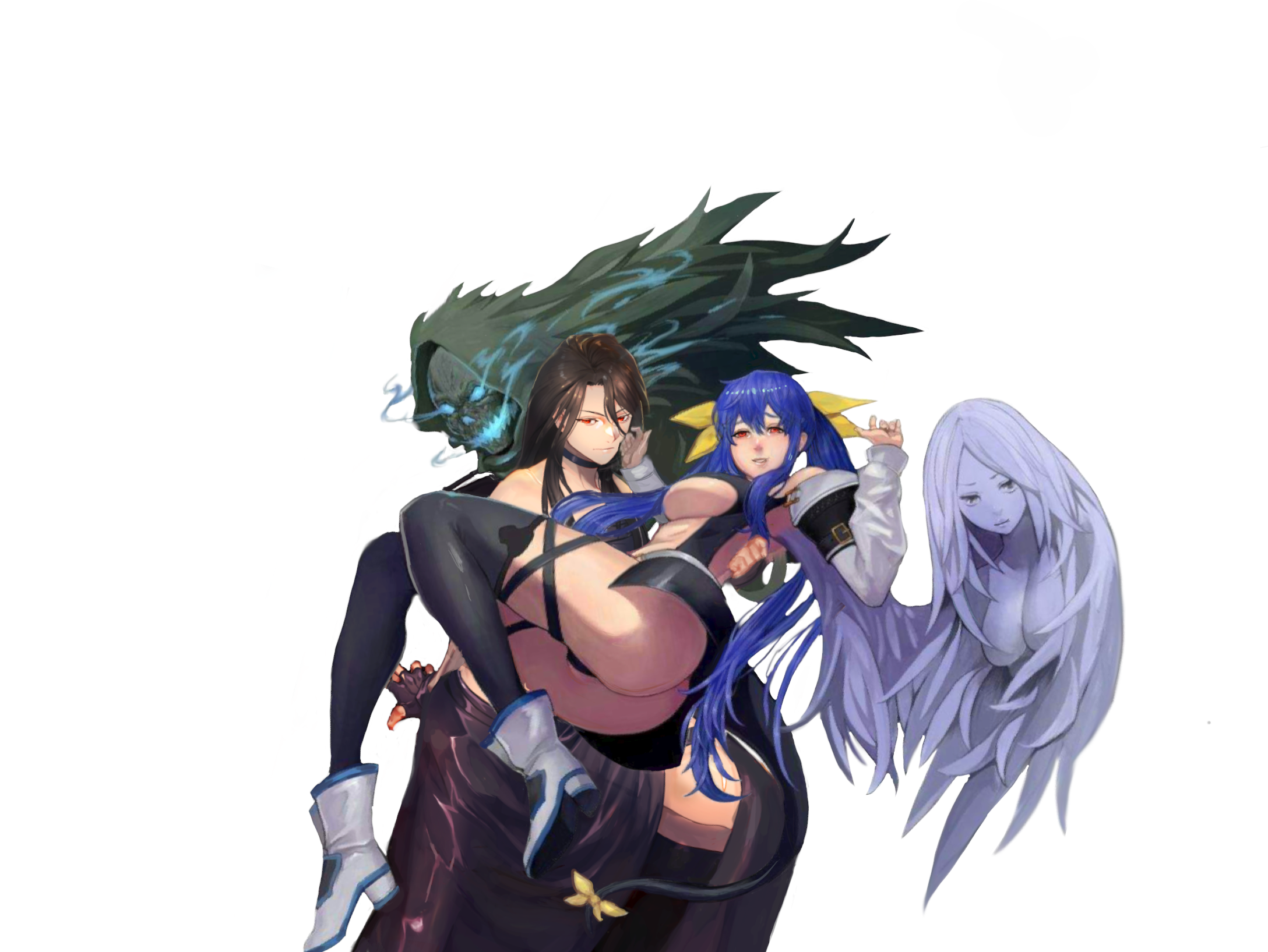 Anime 2176x1635 Guilty Gear Dizzy (Guilty Gear) anime games anime girl with wings anime couple Testament (guilty gear) Fighting Games Guilty Gear XX
