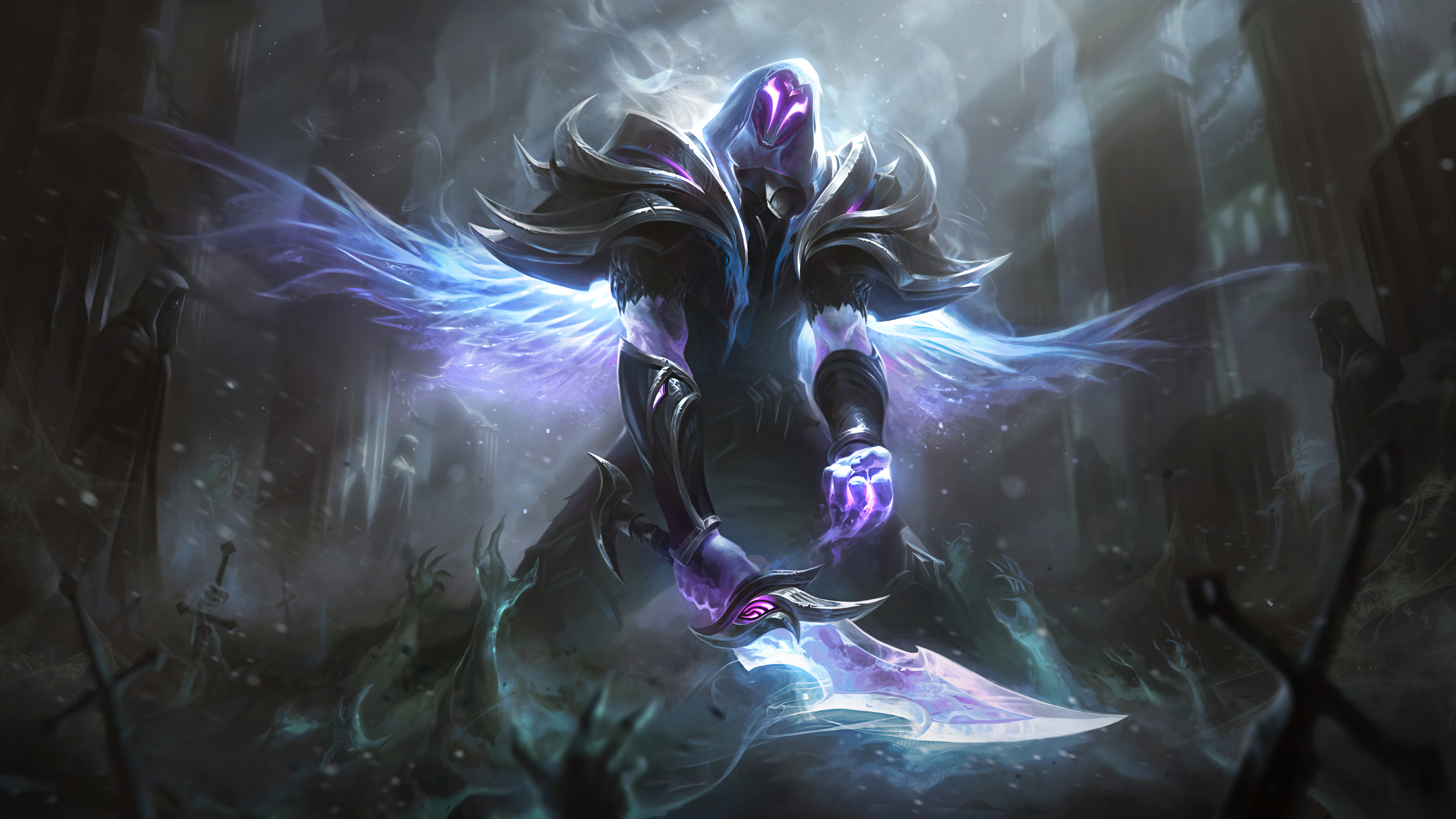 General 7680x4320 Pyke (league of Legends) Support (League Of Legends) League of Legends Riot Games digital art 4K GZG Ashen Knight Ashen Knight (League of Legends)