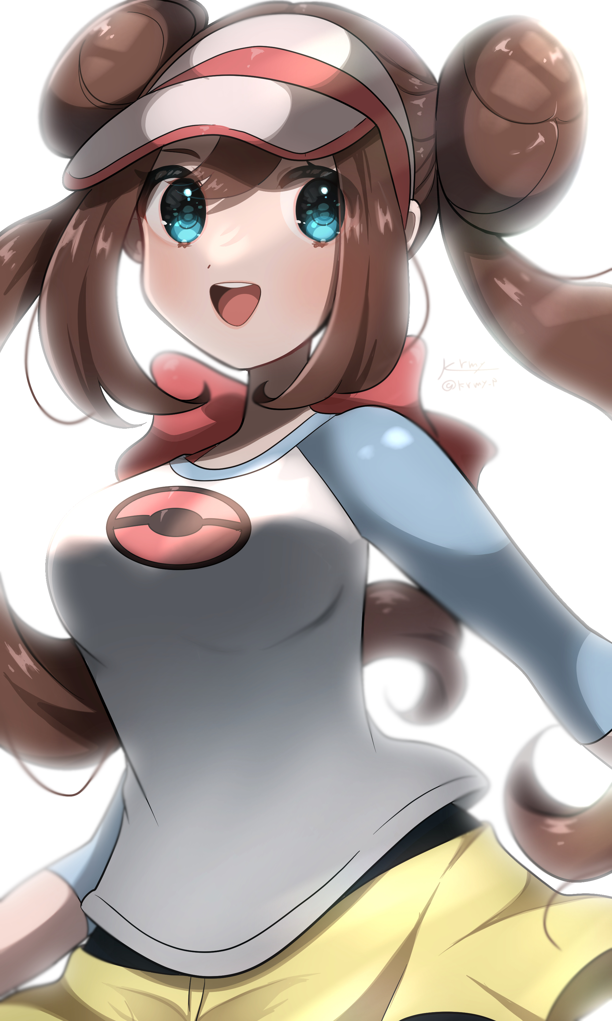 Anime 2000x3334 anime anime girls Pokémon Rosa (Pokémon) long hair twintails brunette solo artwork digital art fan art hat